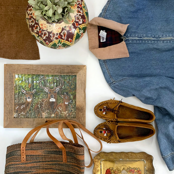 This Week’s Vintage Arrivals: The Last Supper, Minnetonka Moccasins + a sweet Deer Painting