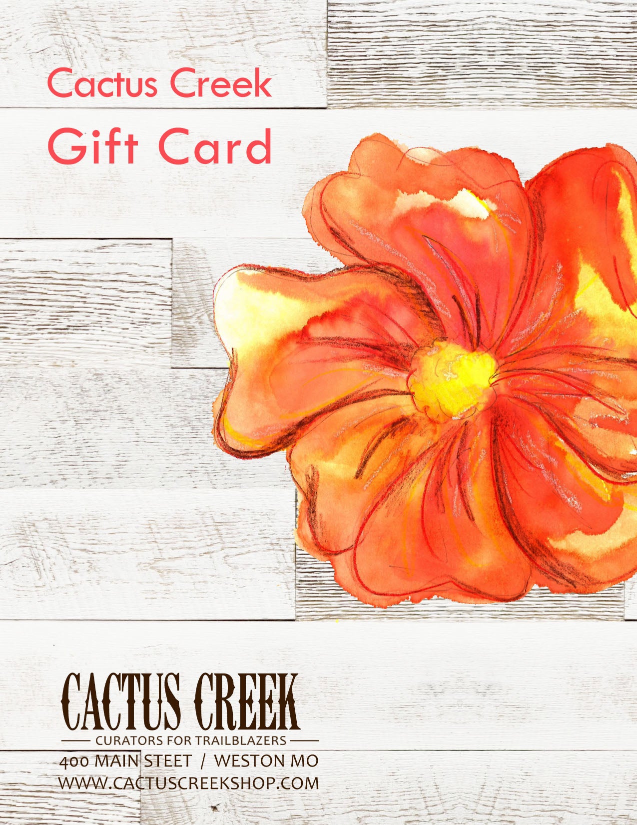 $100 Cactus Creek Gift Card