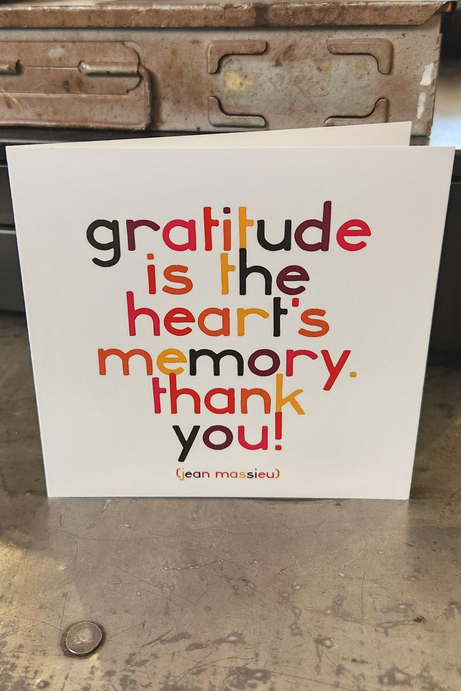 Gratitude is the Heart's Memory Inspirational Card