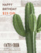 Birthday Gift Card for $25 at Cactus Creek - Green Cactus on White Barn Wood
