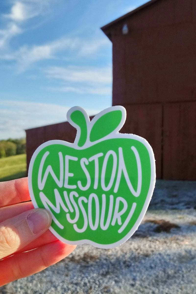 Weston Missouri Apple Green Sticker