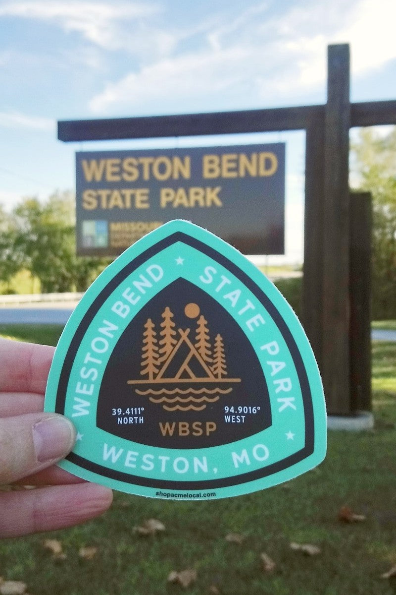 Weston Bend State Park Sticker Teal