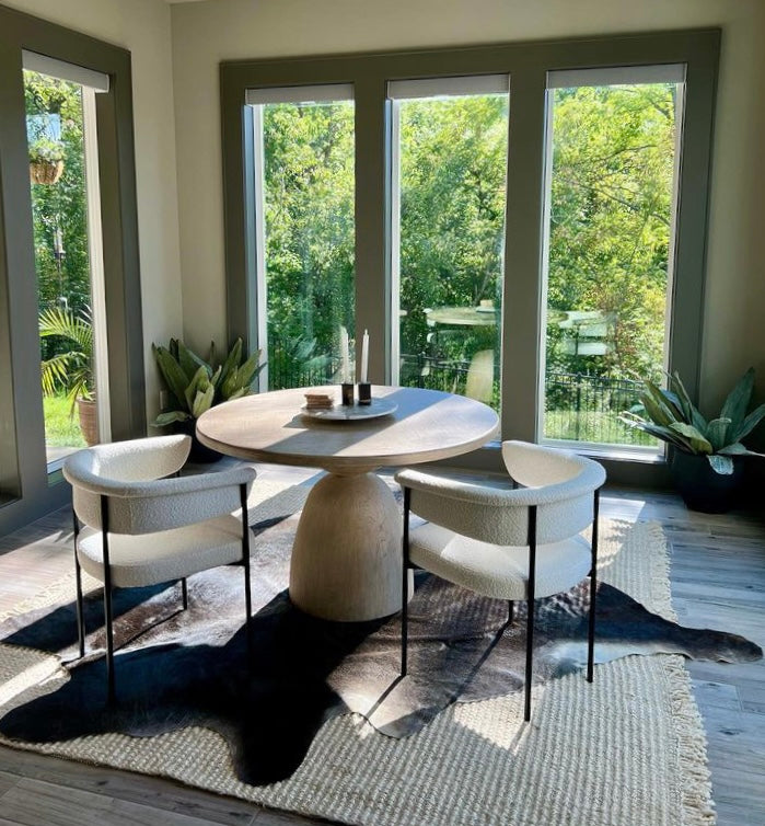 Layered Cowhide Dining Room — Cactus Creek Shop