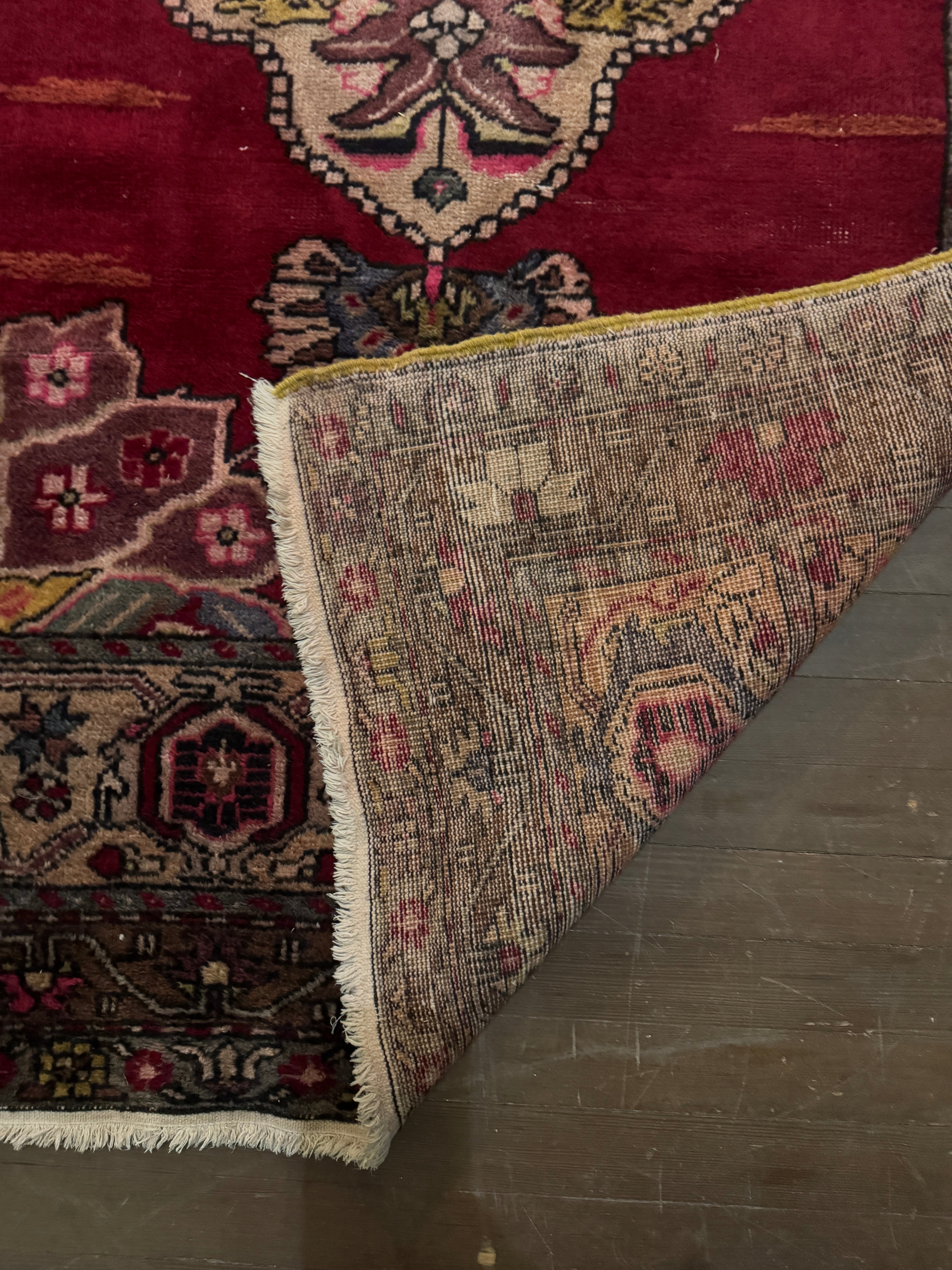 Antique Turkish Medallion Rug - 6'6" x 3'3" (rug #004)