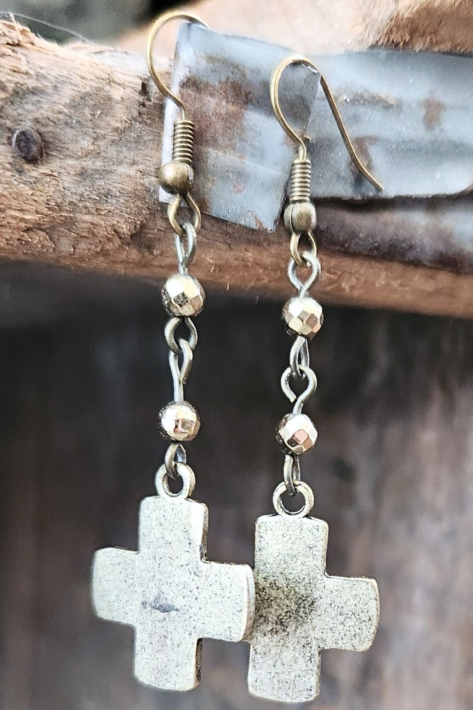 Joan Cross Dangle Earrings
