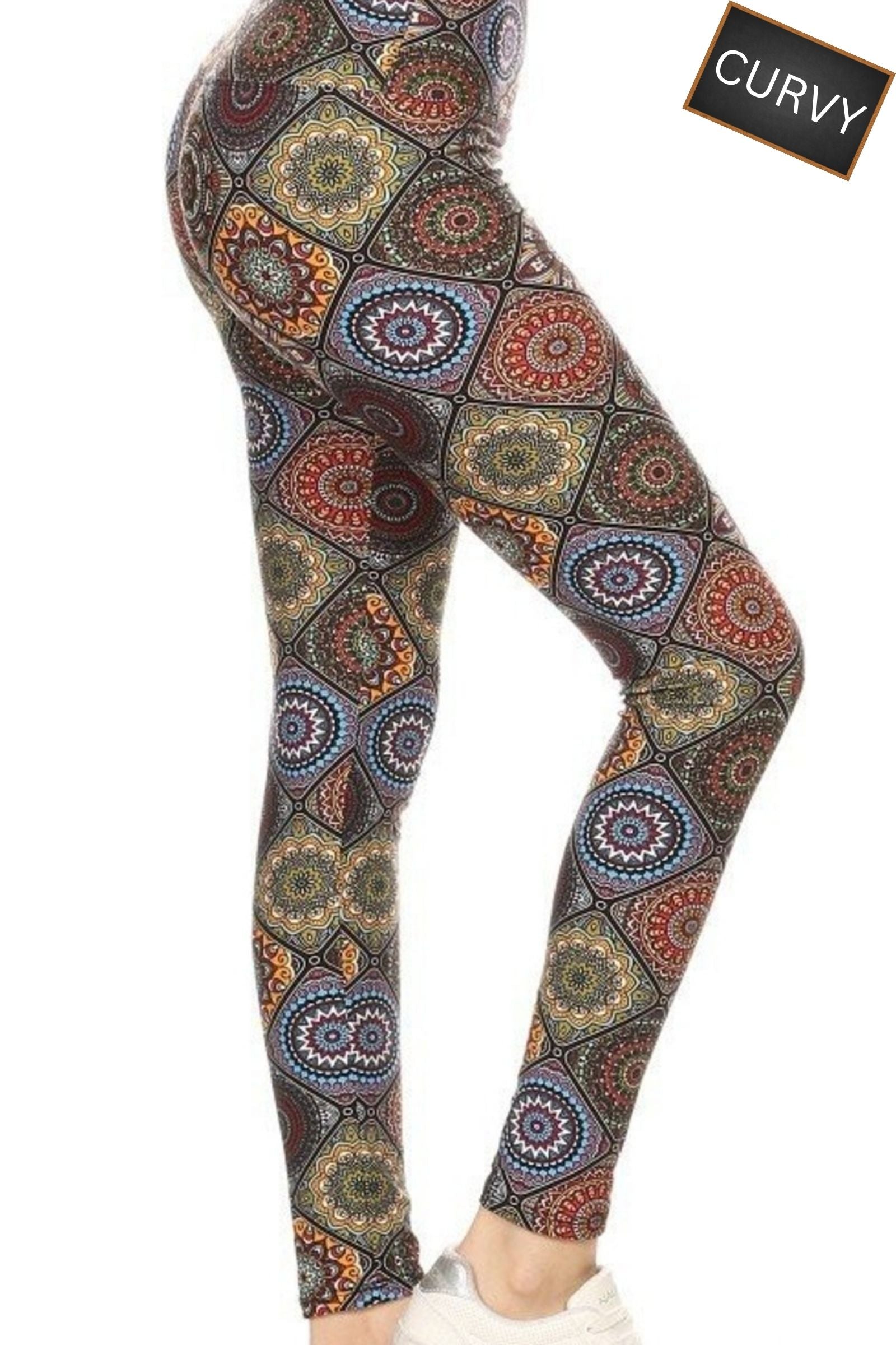 CURVY Jeweled Mosaic Yoga Legging