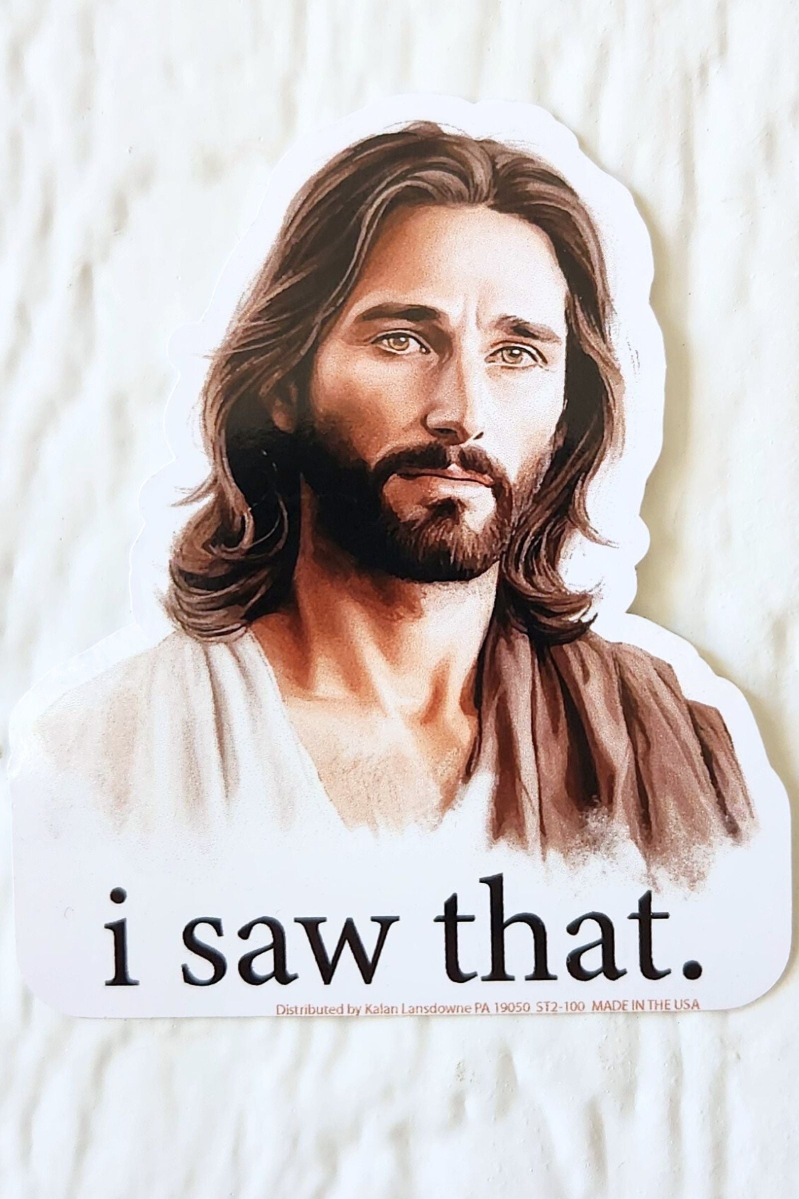"I Saw That" Jesus Portrait Sticker