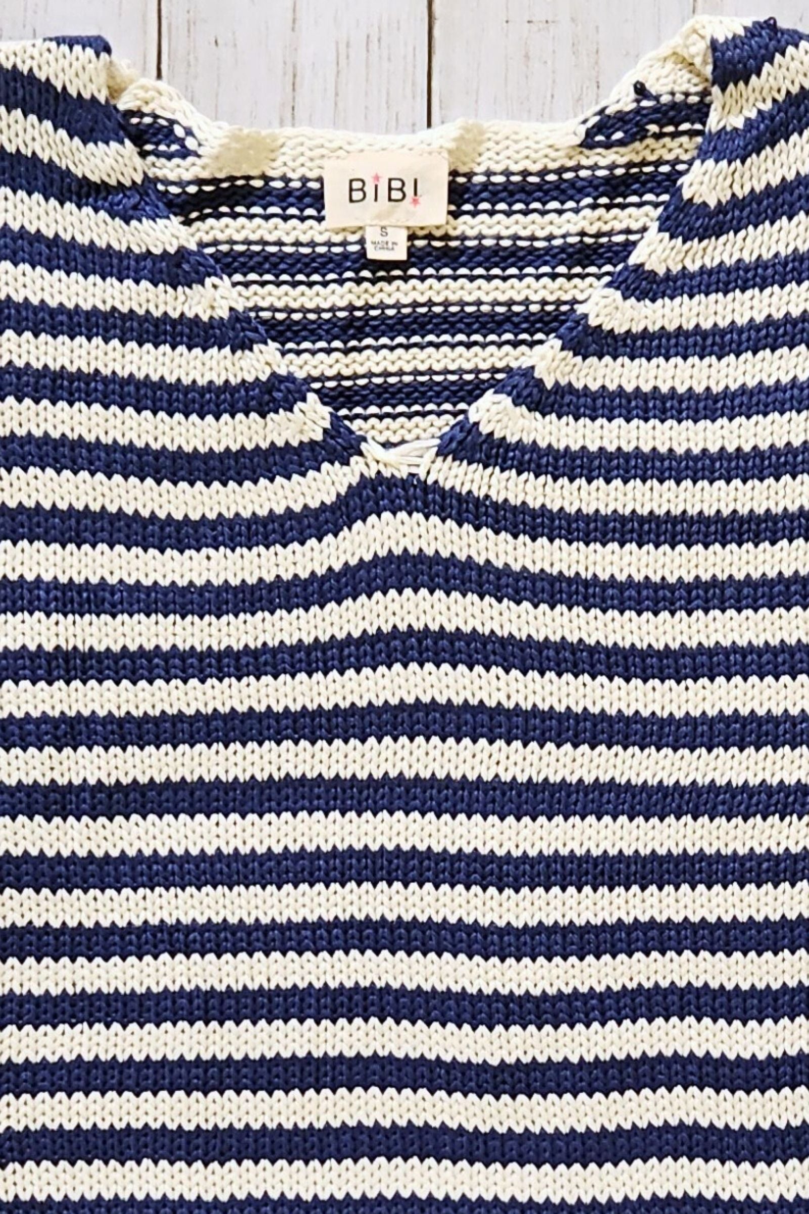 Relaxed Fit Navy Stripe Sweater