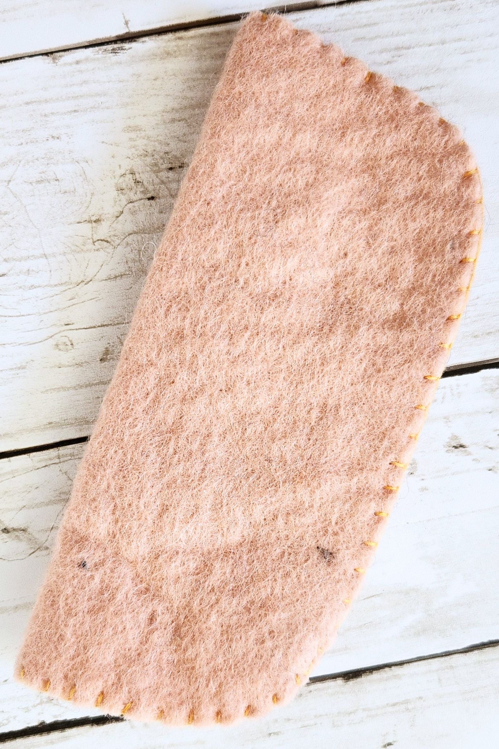 Dusty Peach Felted Sunglass Case