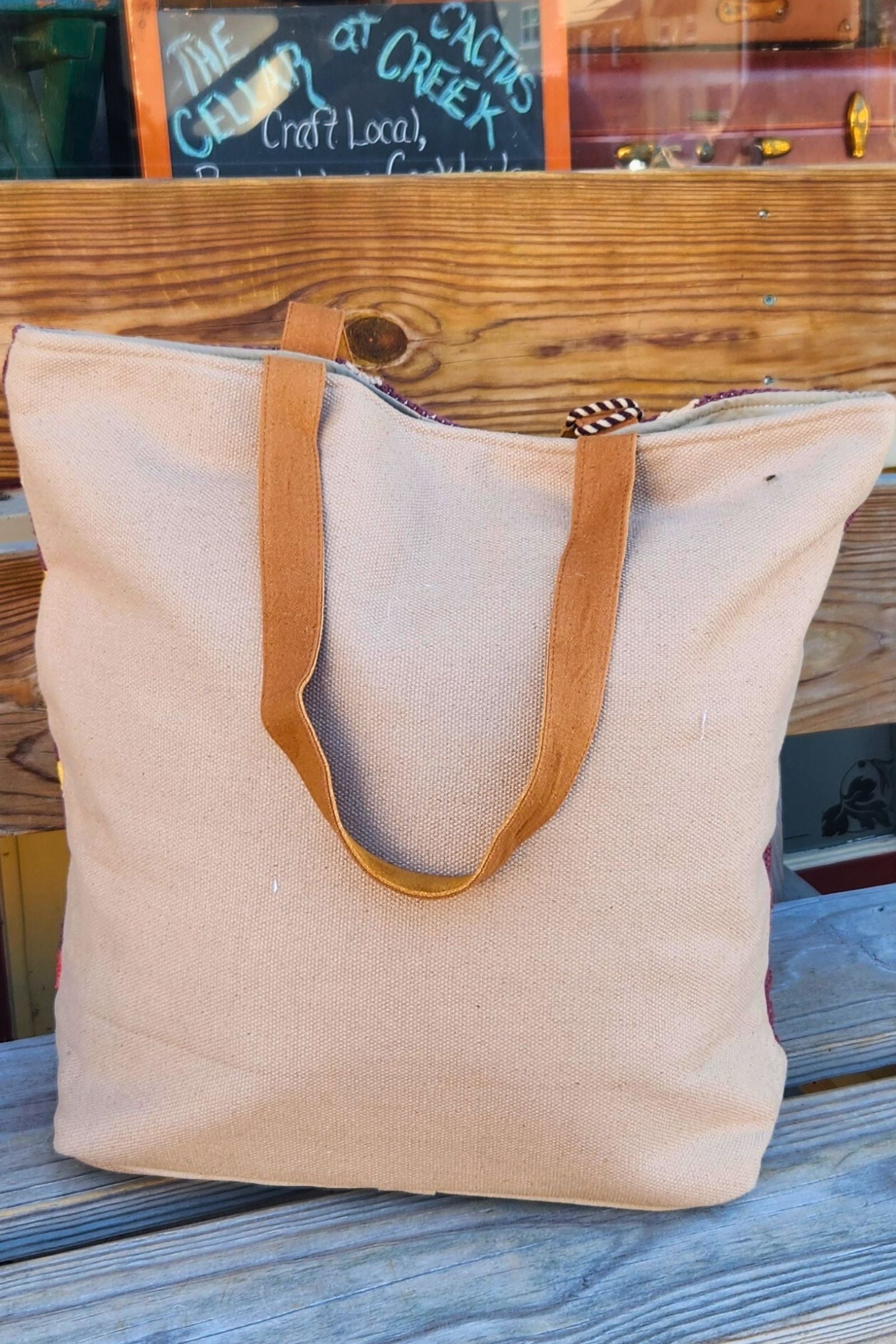 Brown & Red Aztec Tote