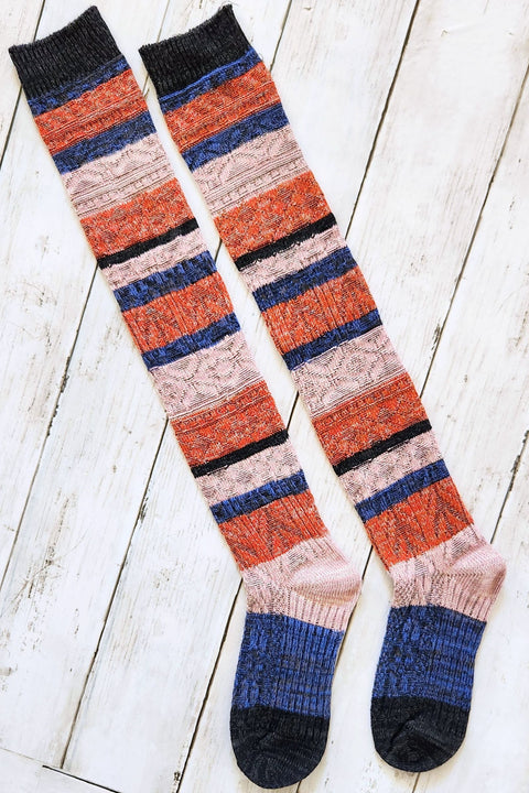 Boho Stripe Boot Socks