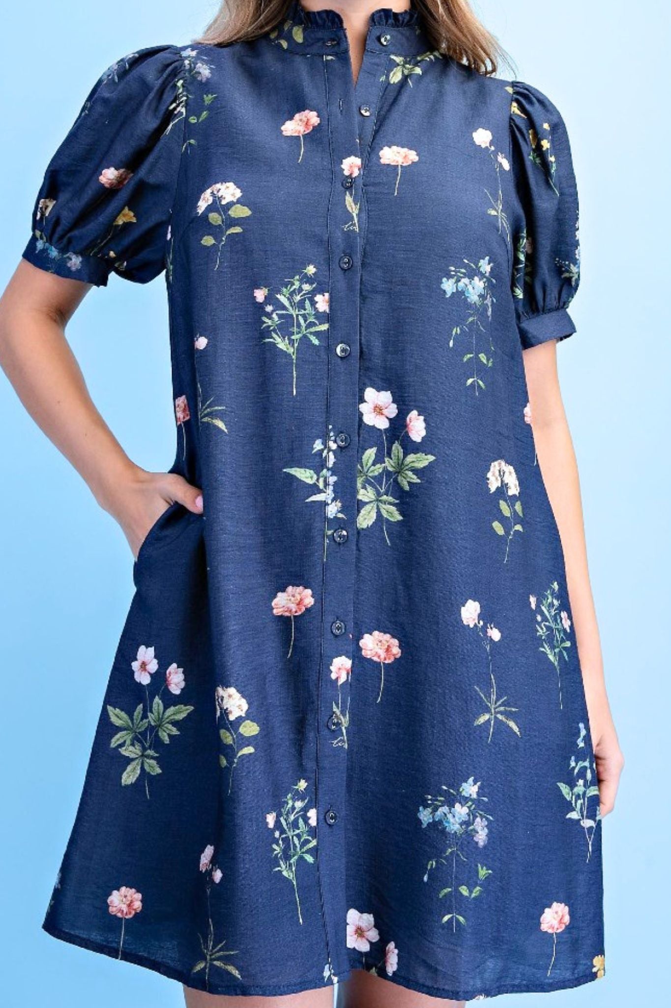 Wildflower Floral Button Down Dress