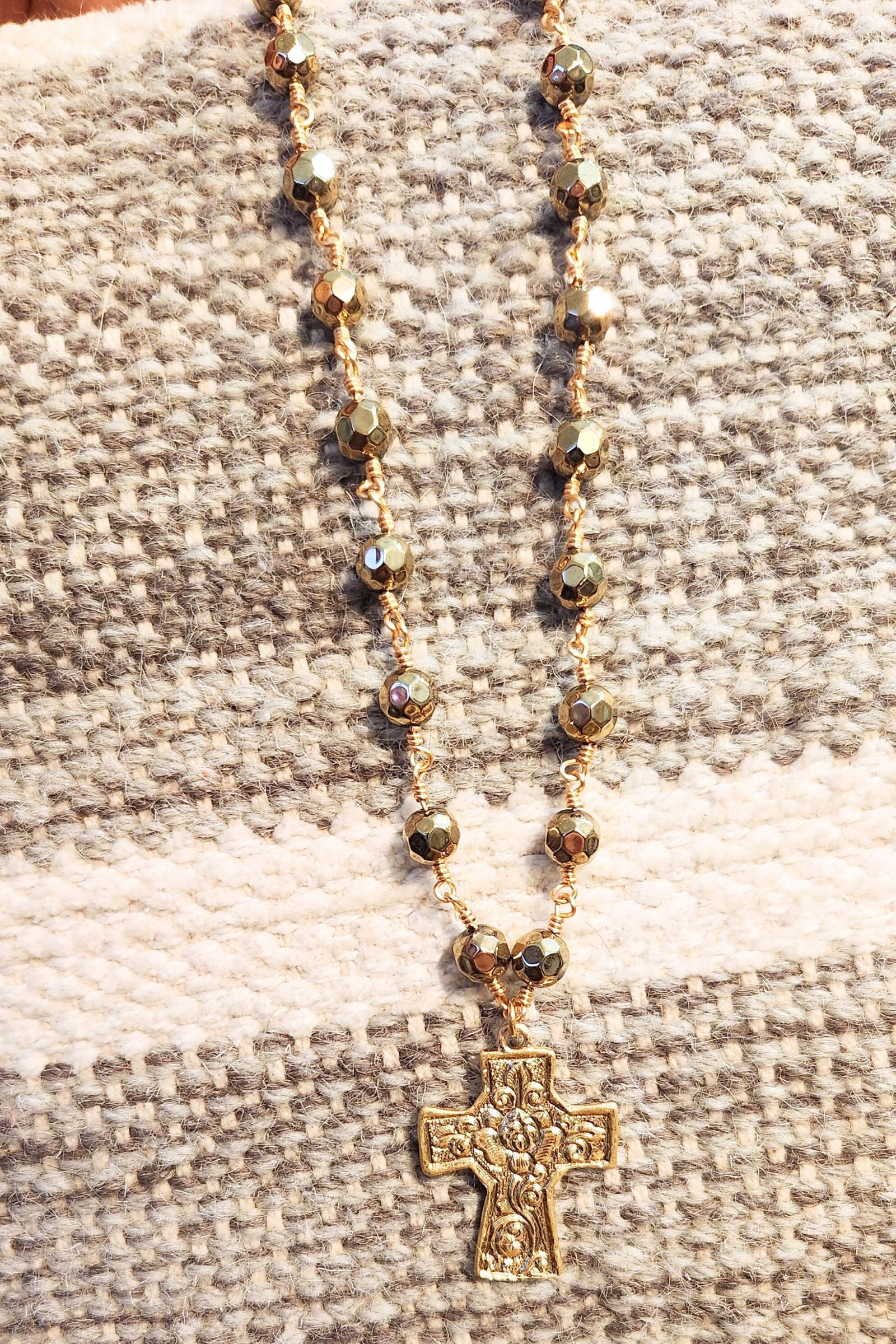 Talus Gold Cross Necklace