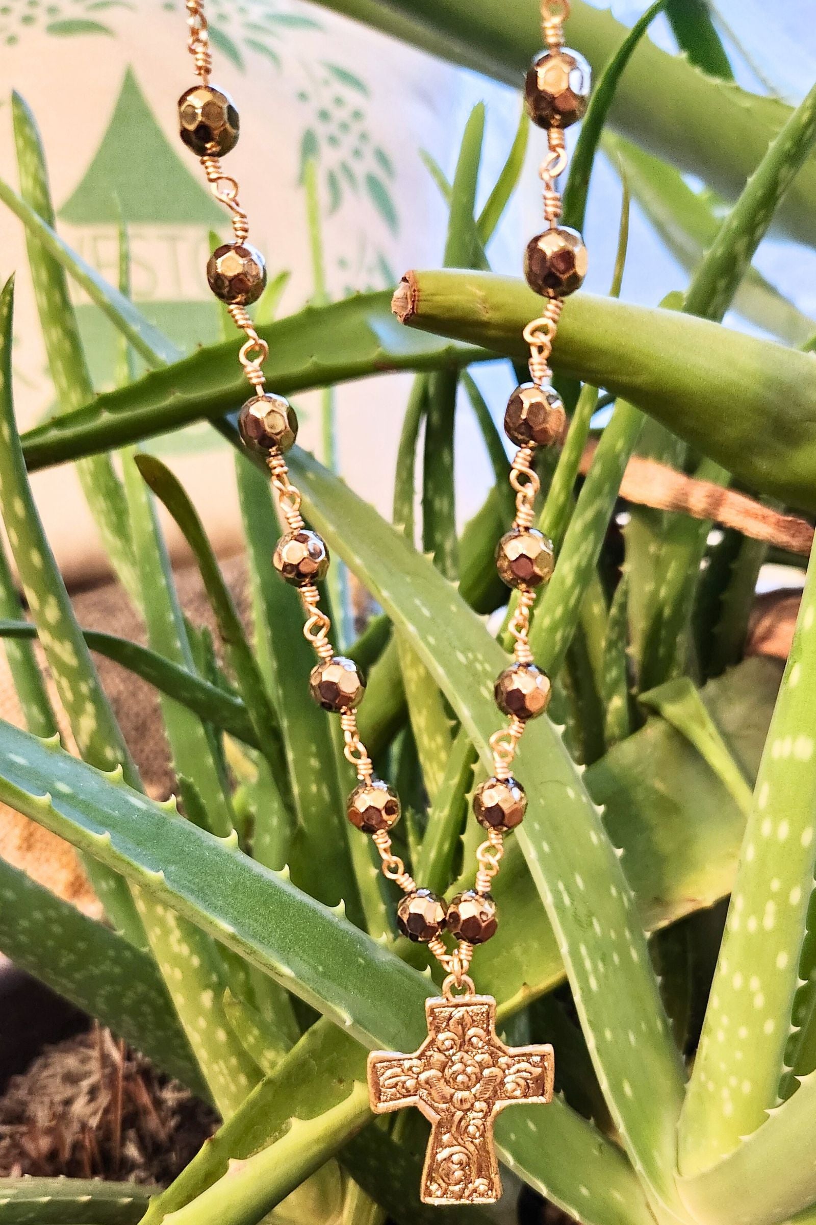 Talus Gold Cross Necklace