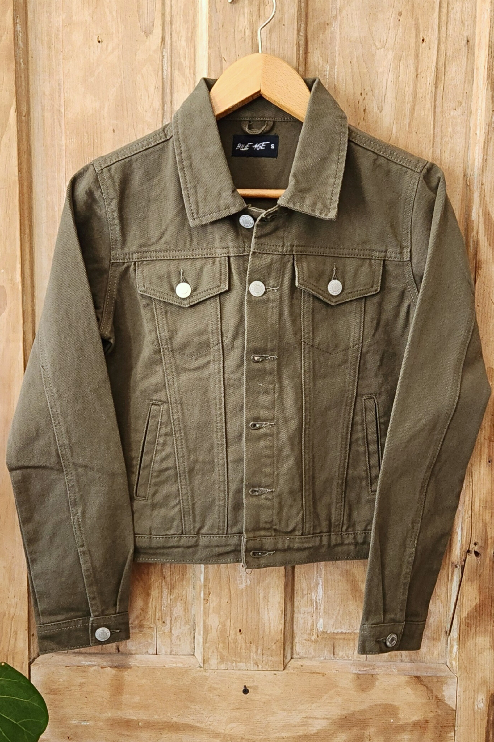 Classic Olive Denim Jacket