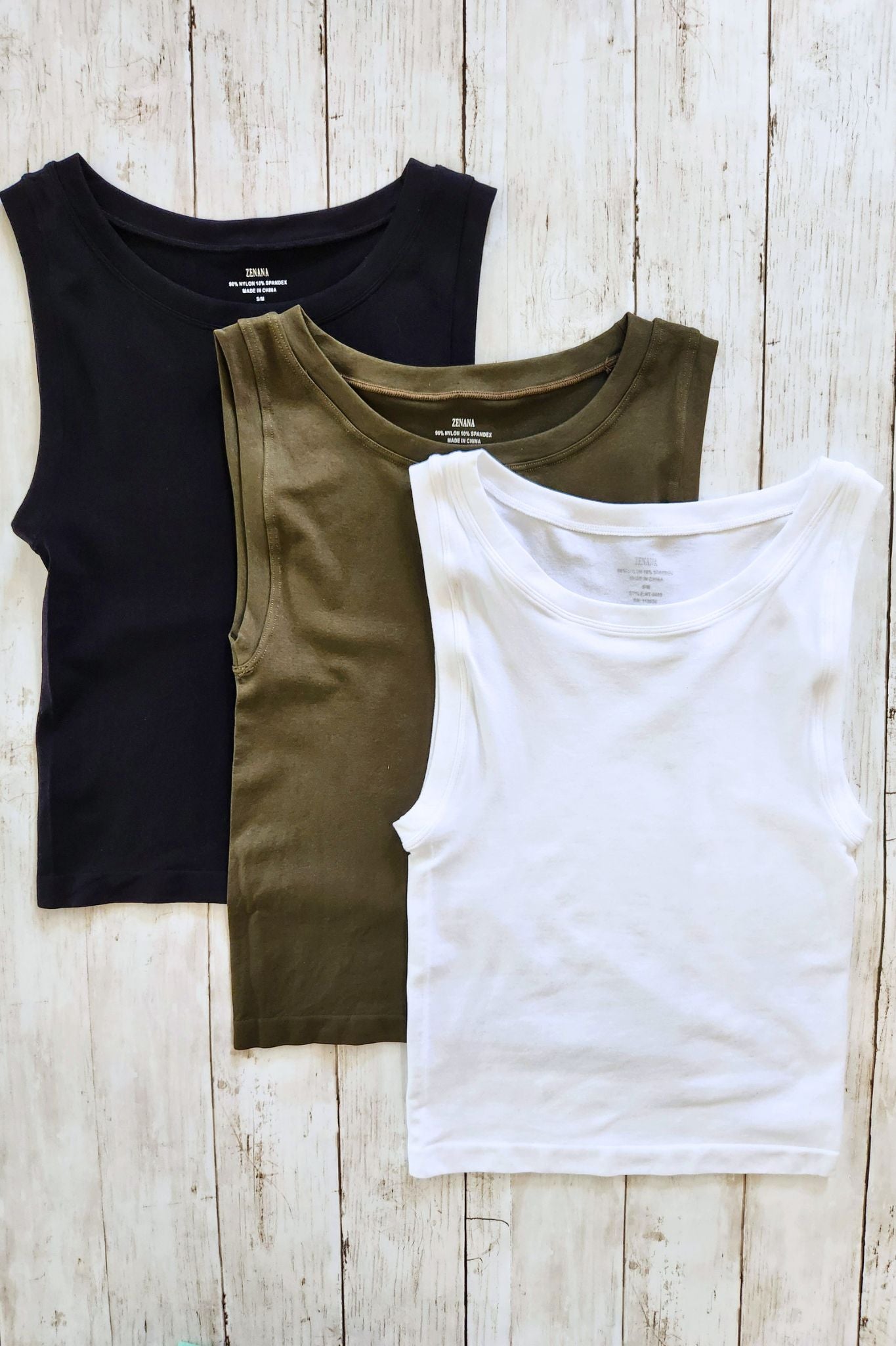 White Seamless Cropped Tank Top