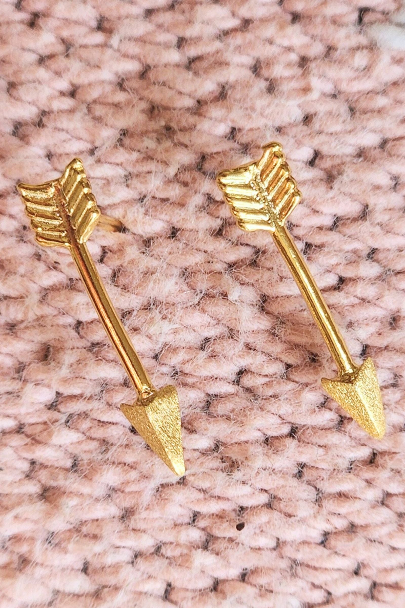 Dainty Gold Arrow Earrings