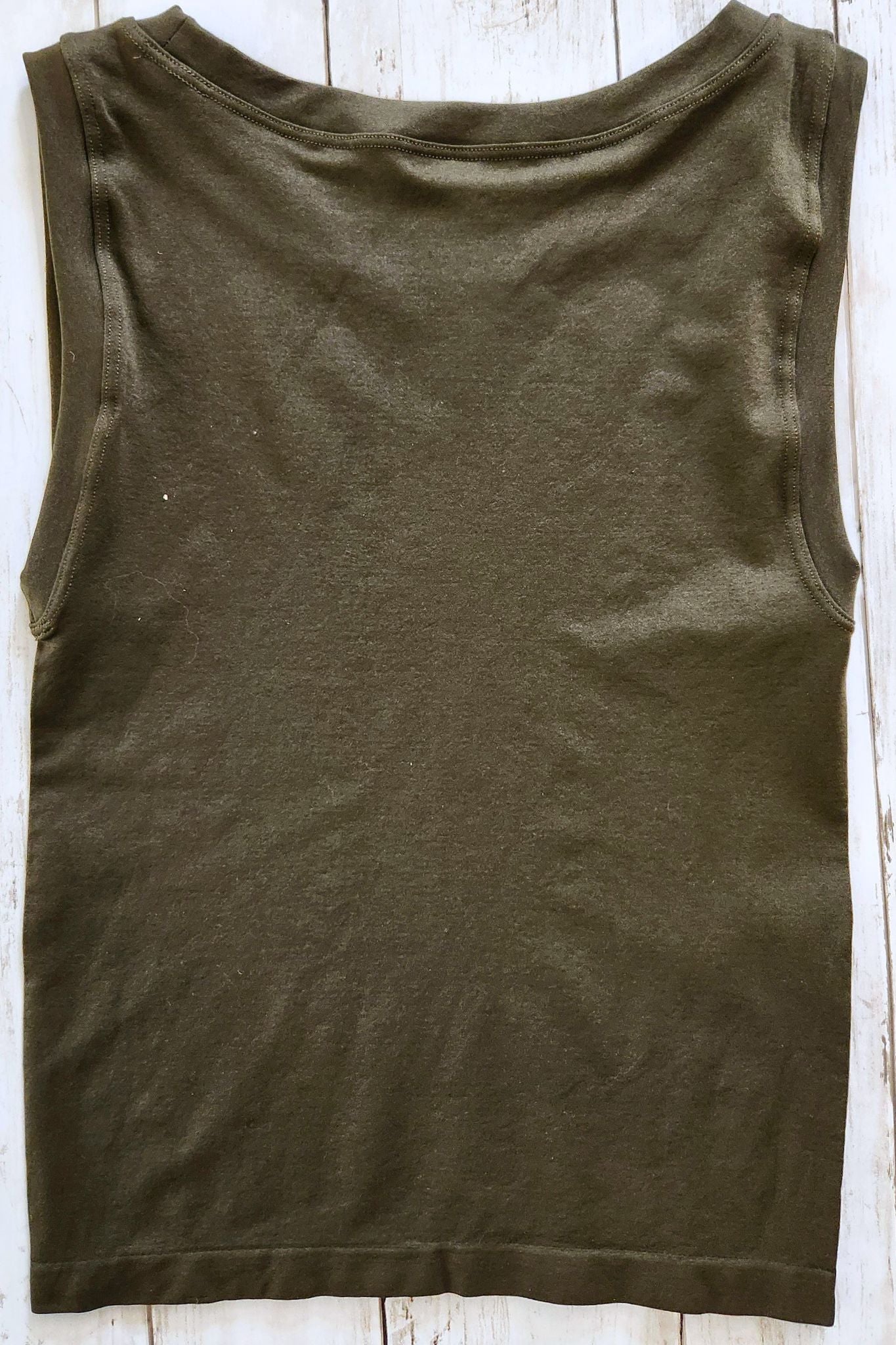 Olive Seamless Cropped Tank Top