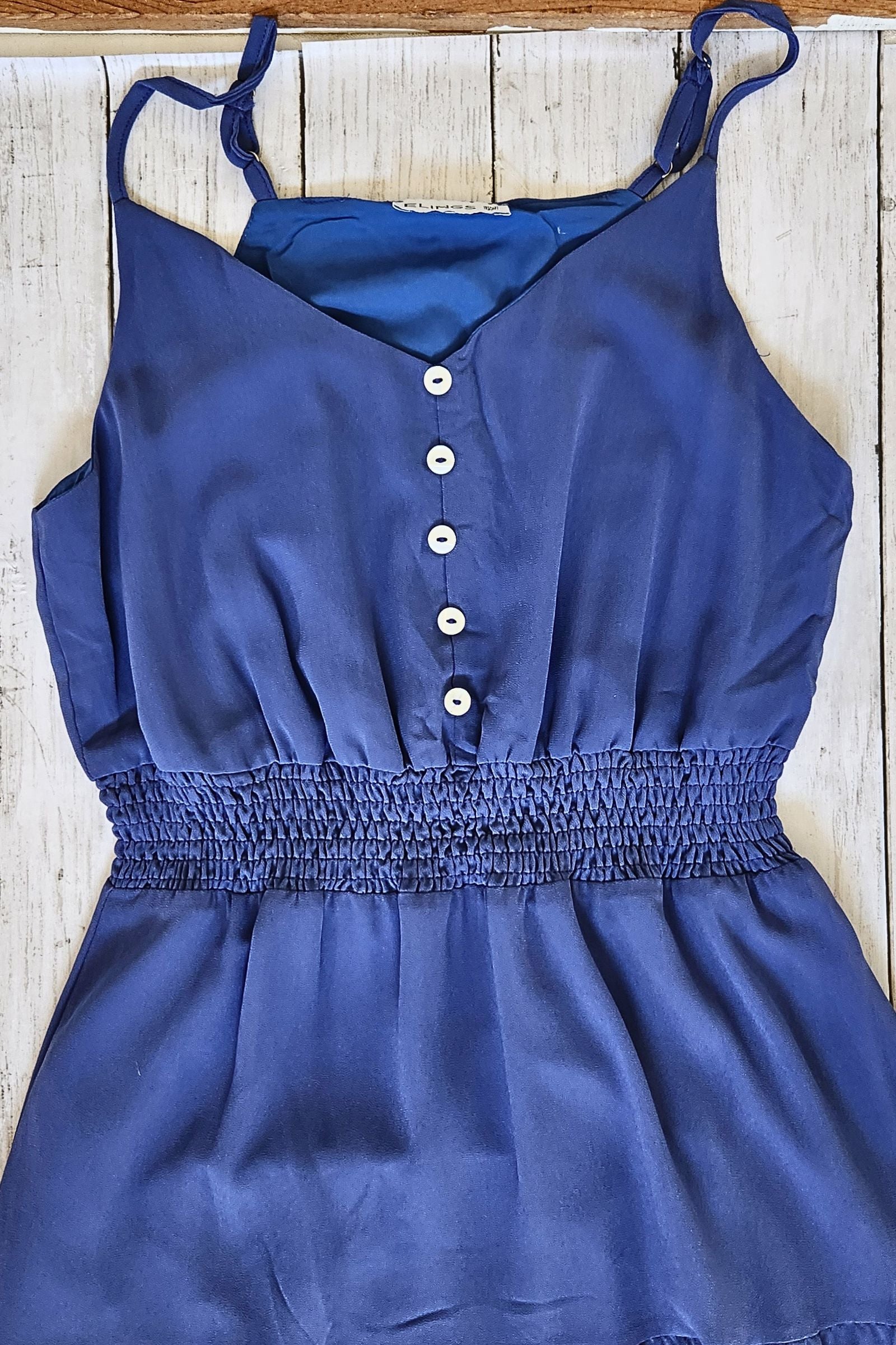 Blue Spaghetti Strap Maxi Dress