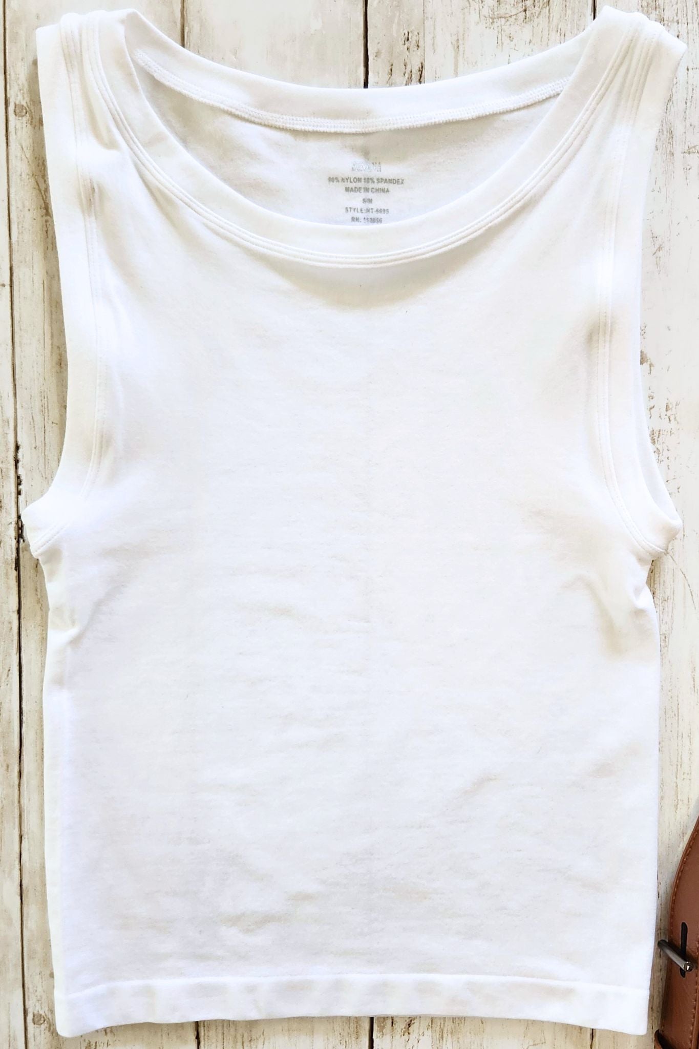 White Seamless Cropped Tank Top