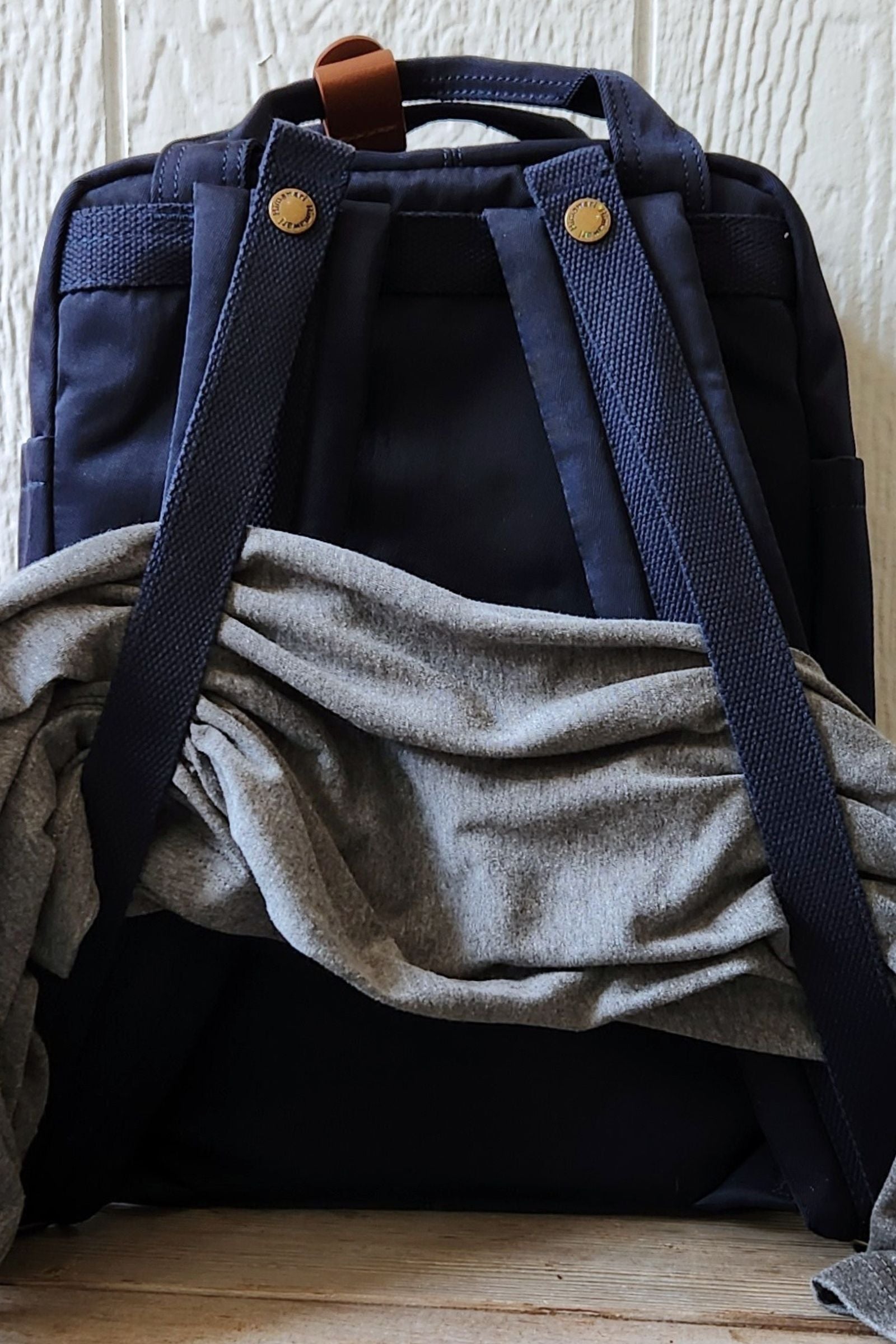 Navy Vintage Style Backpack