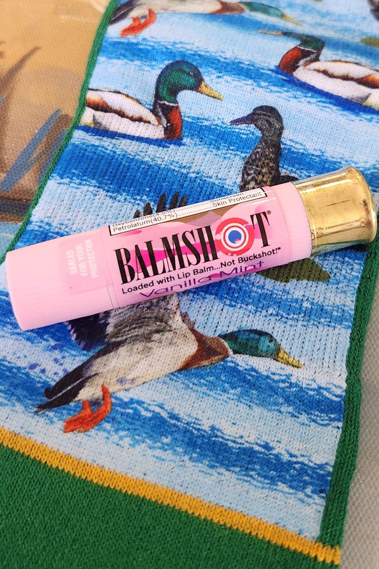 Balmshot Vanilla Mint Pink Camo Beeswax Lip Balm