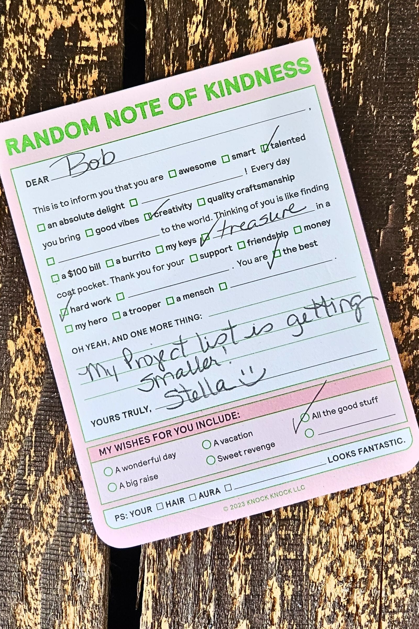 Random Note of Kindness Nifty Notepad