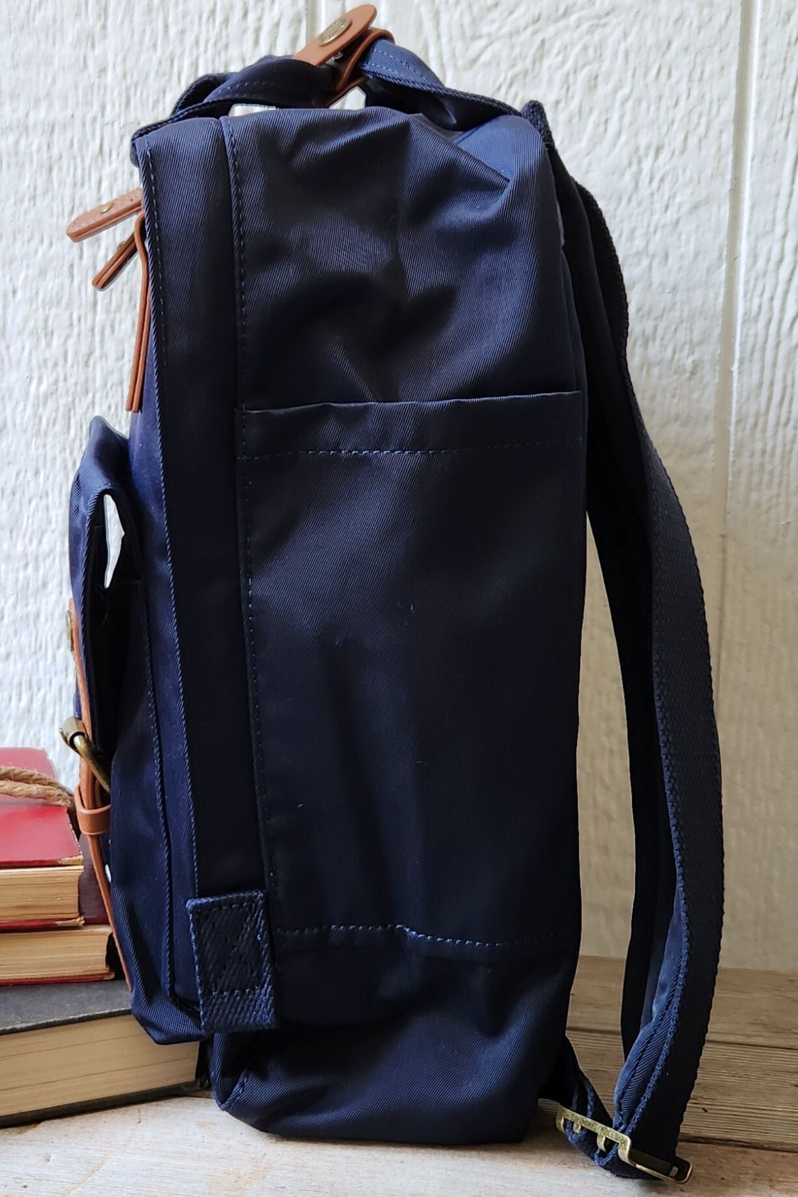 Navy Vintage Style Backpack