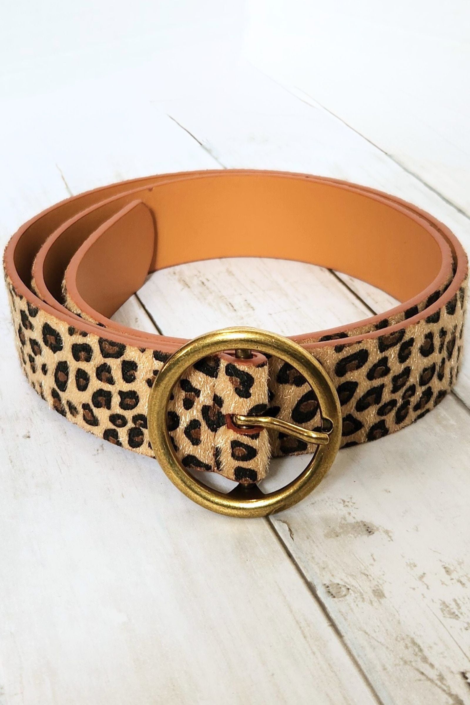 Leopard Print Vegan Leather Belt - CURVY Sizes