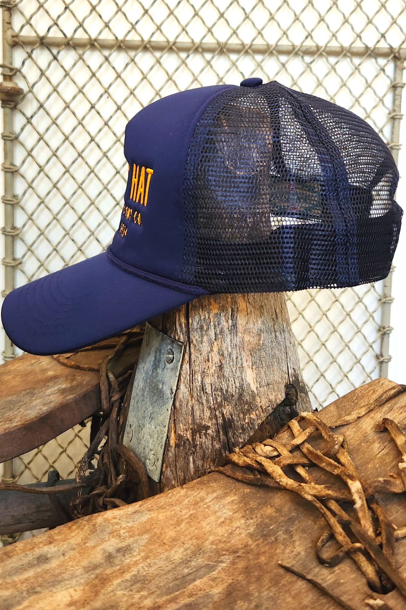 Cowboy Trucker Hat Navy