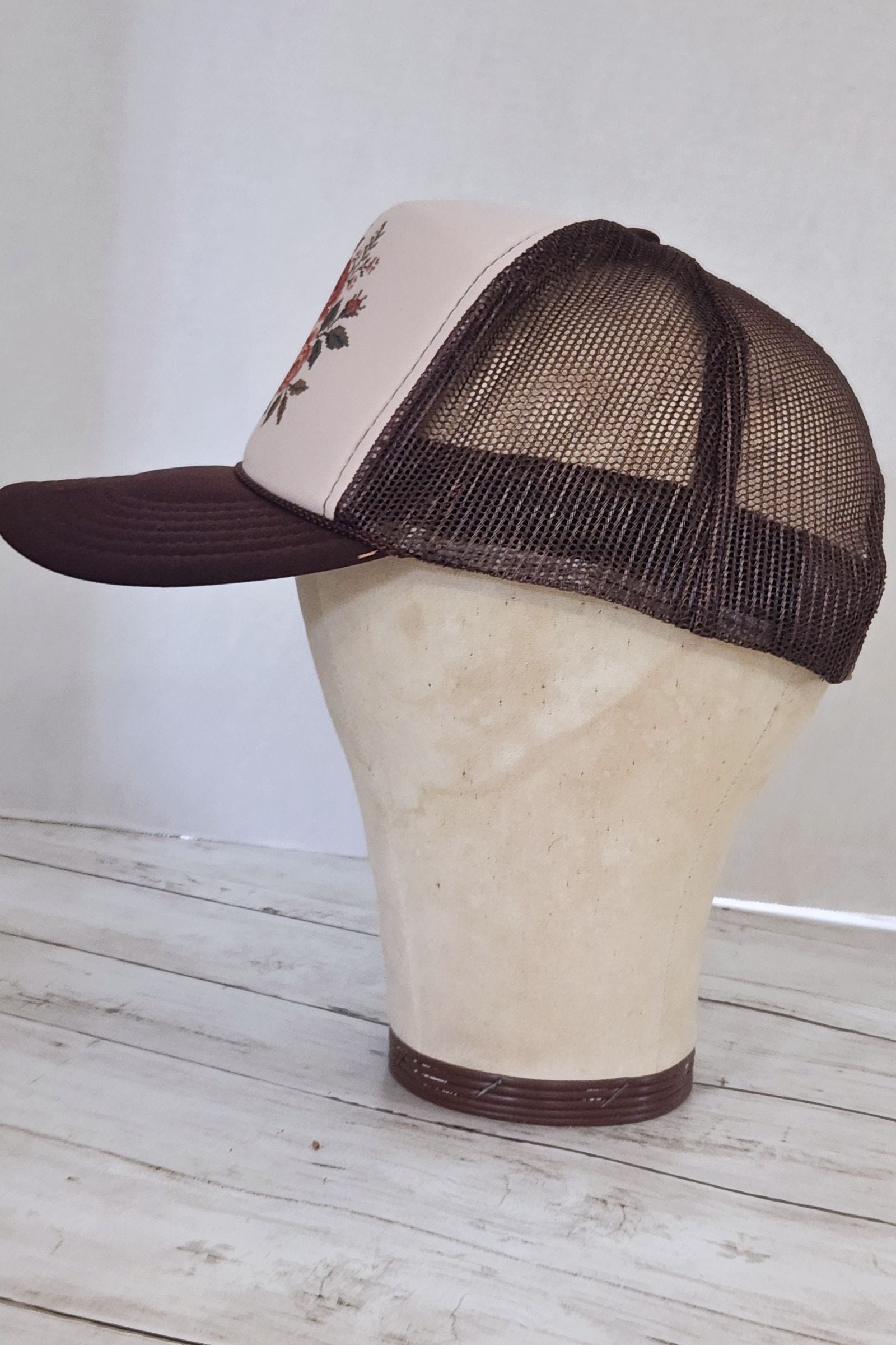 Cross Stitch Roses Snapback Trucker Hat