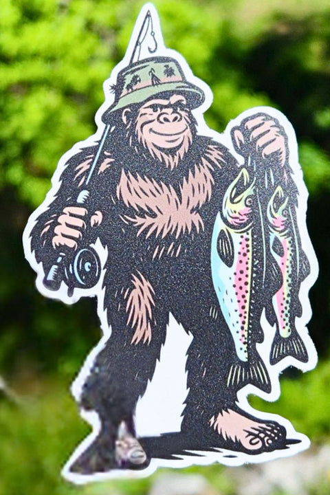 Bigfoot Fishing Sticker