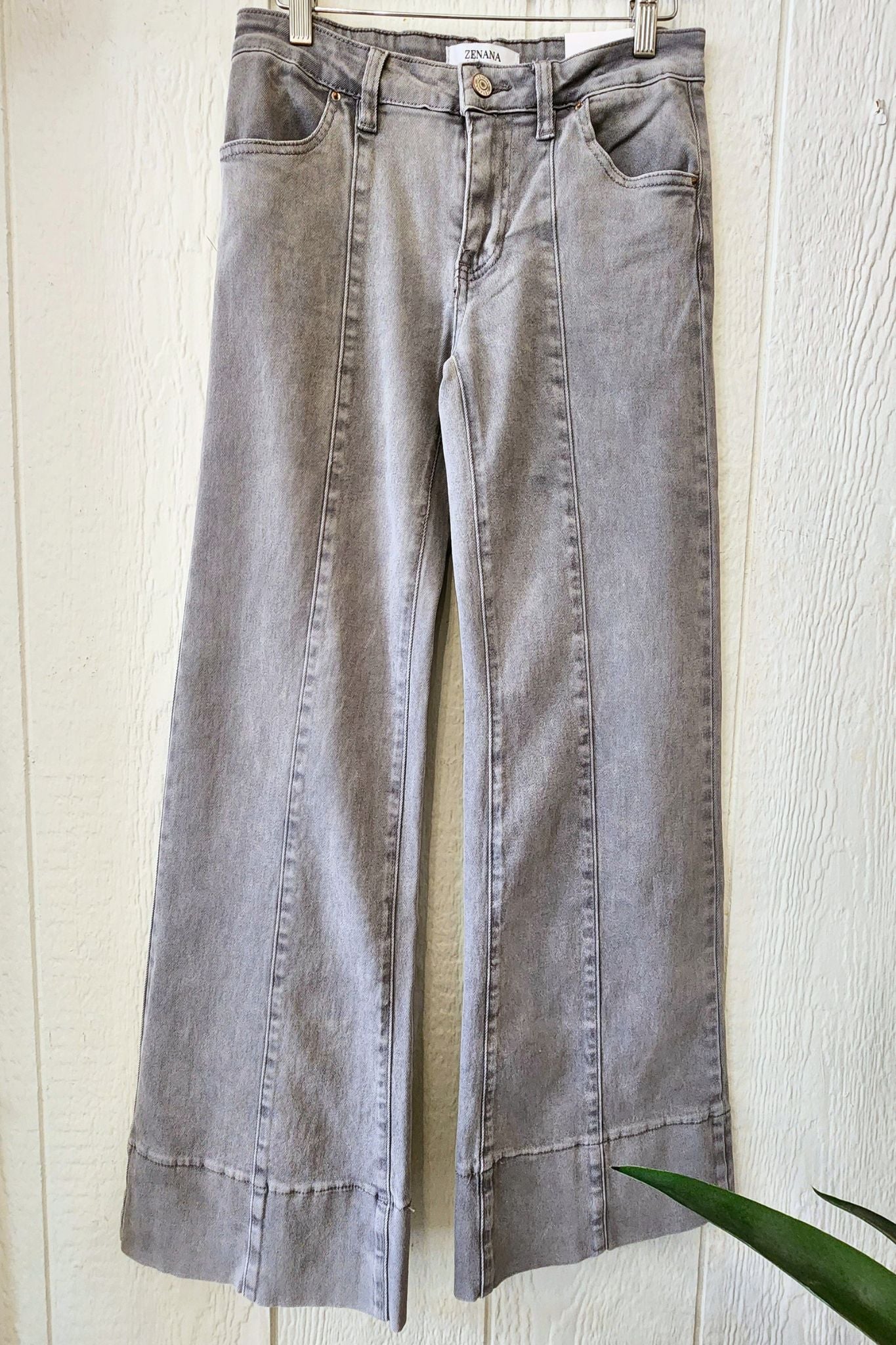 Mid-rise Gray Denim Jeans