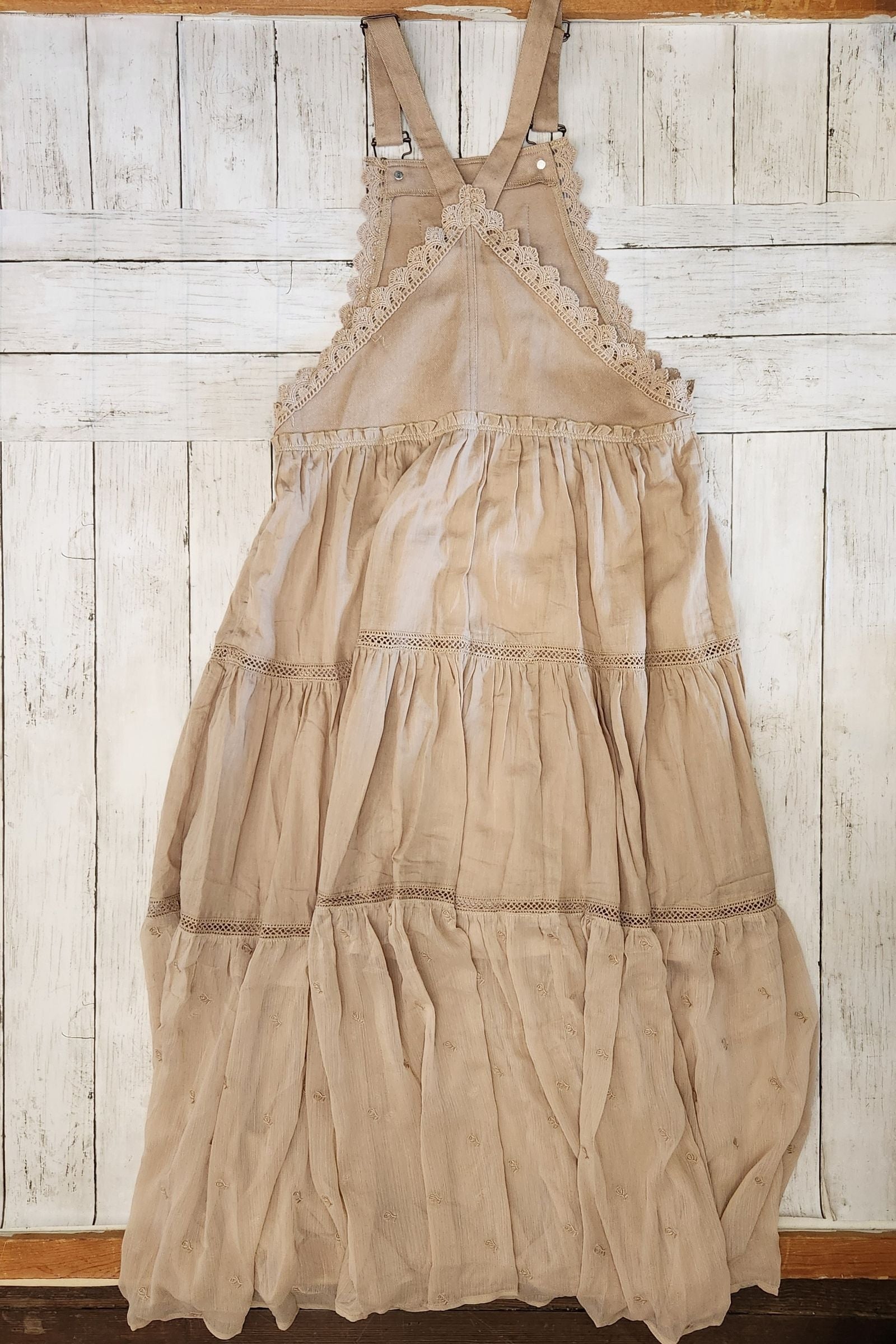 Khaki Overall Dress