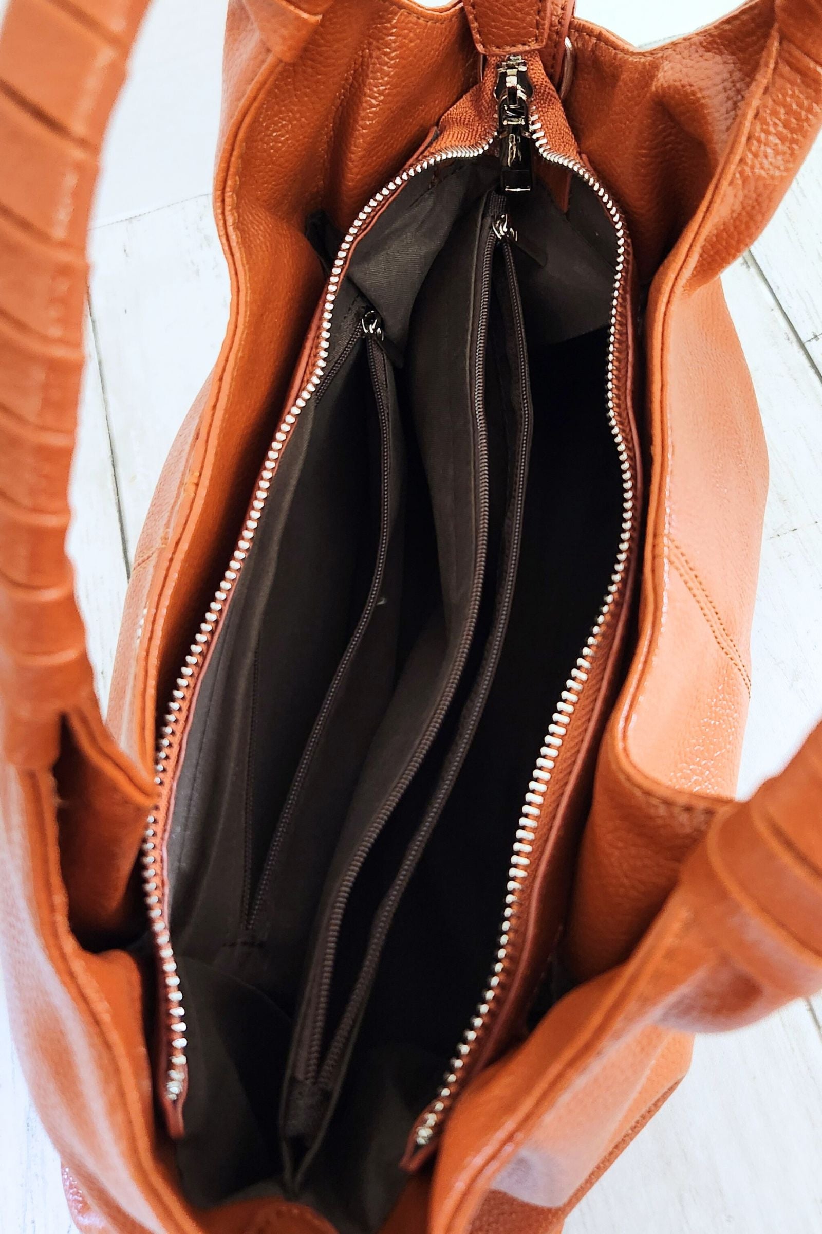 Brown Vegan Leather Hobo Bag
