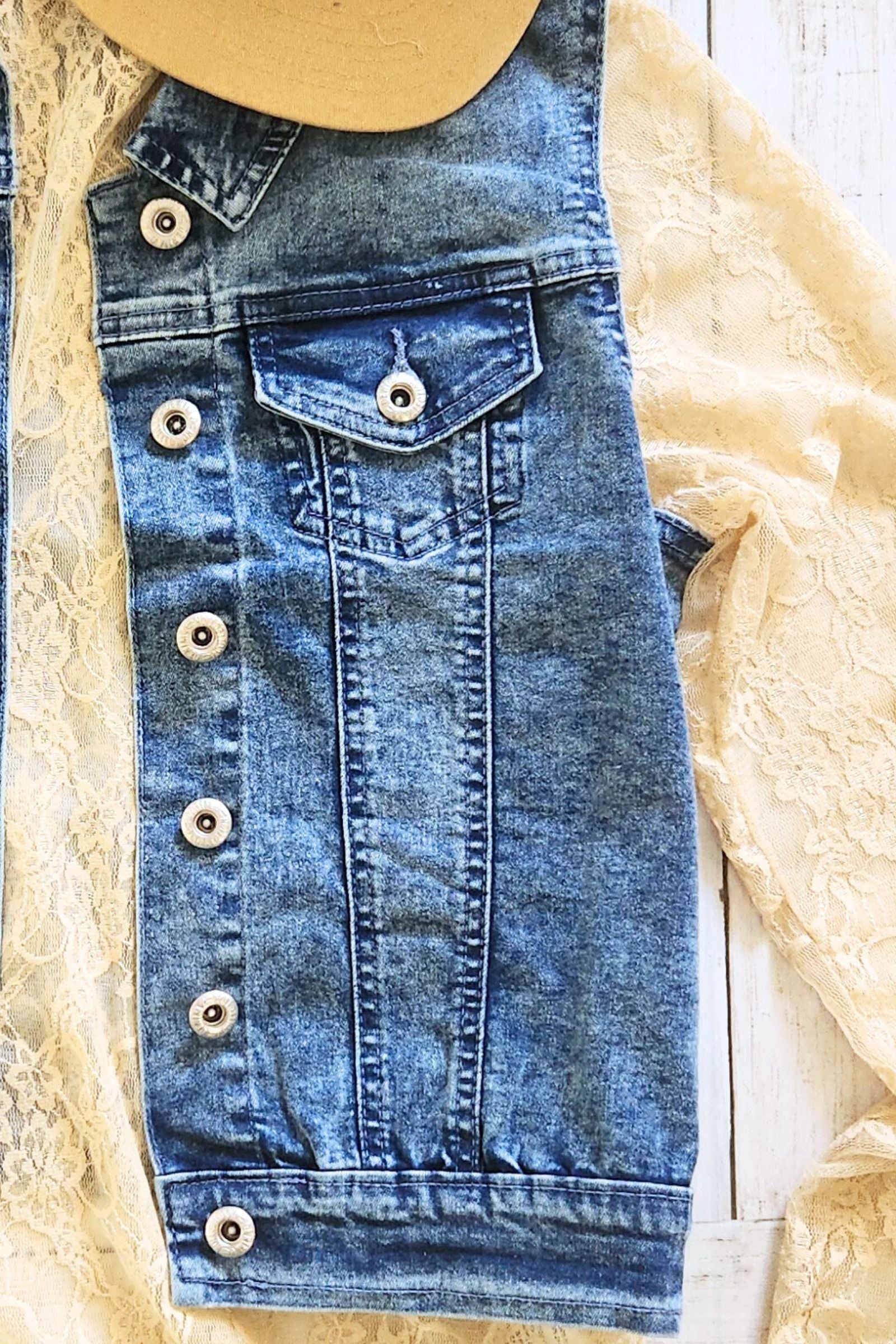 Classic Blue Denim Jacket Vest