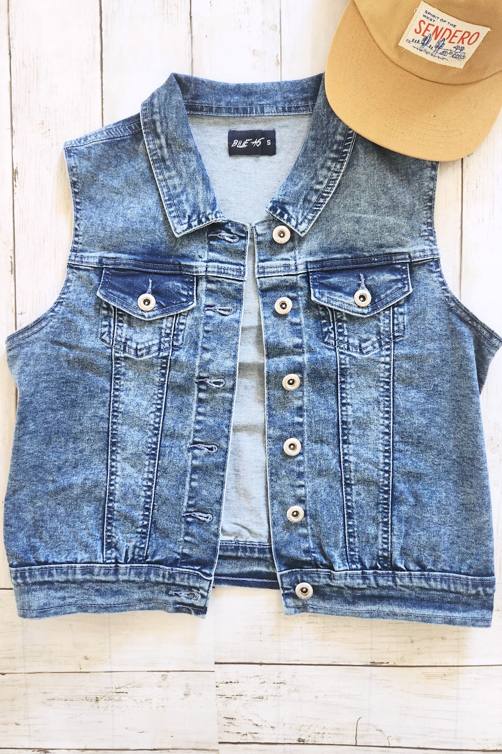 Classic Blue Denim Jacket Vest