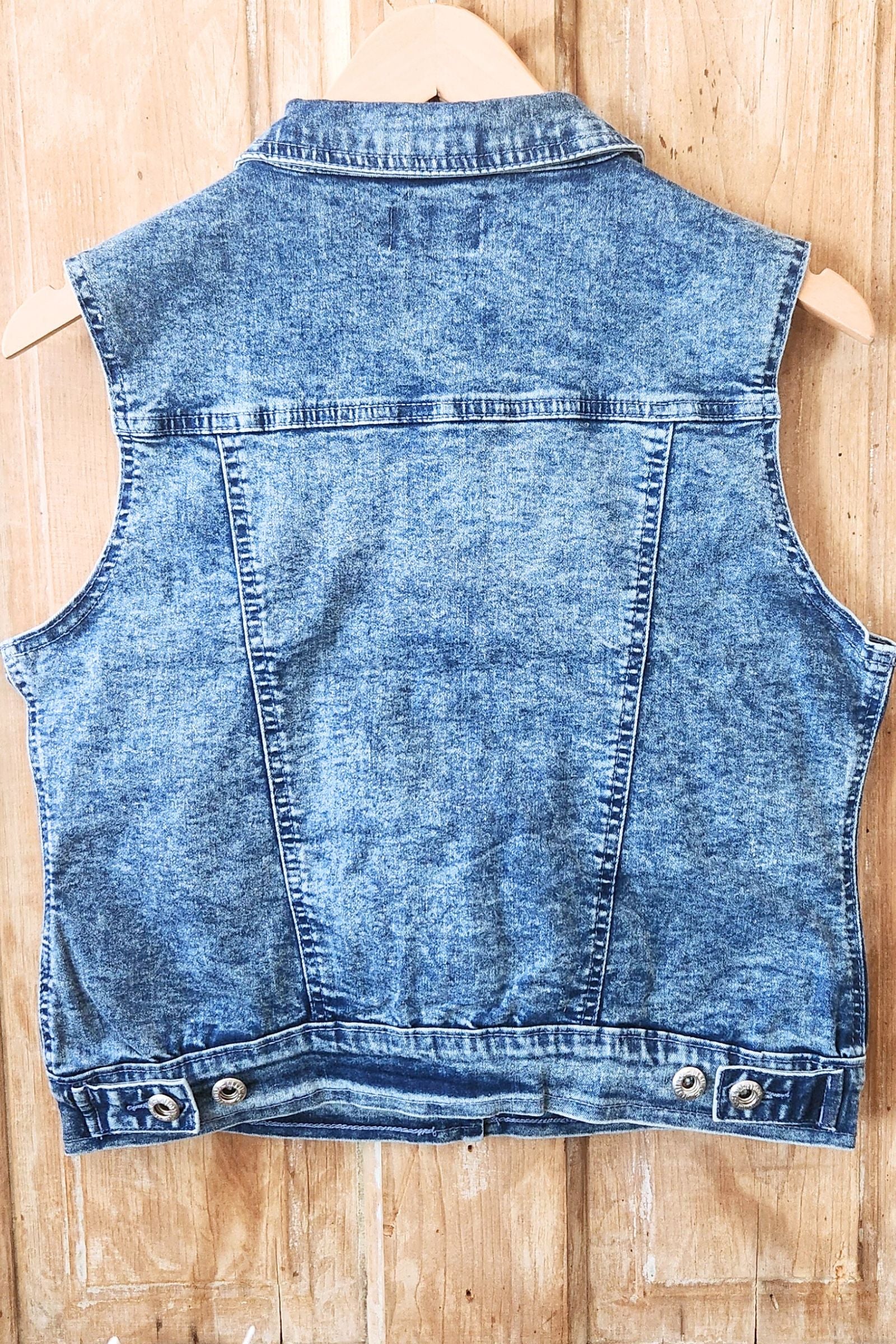 Classic Blue Denim Jacket Vest