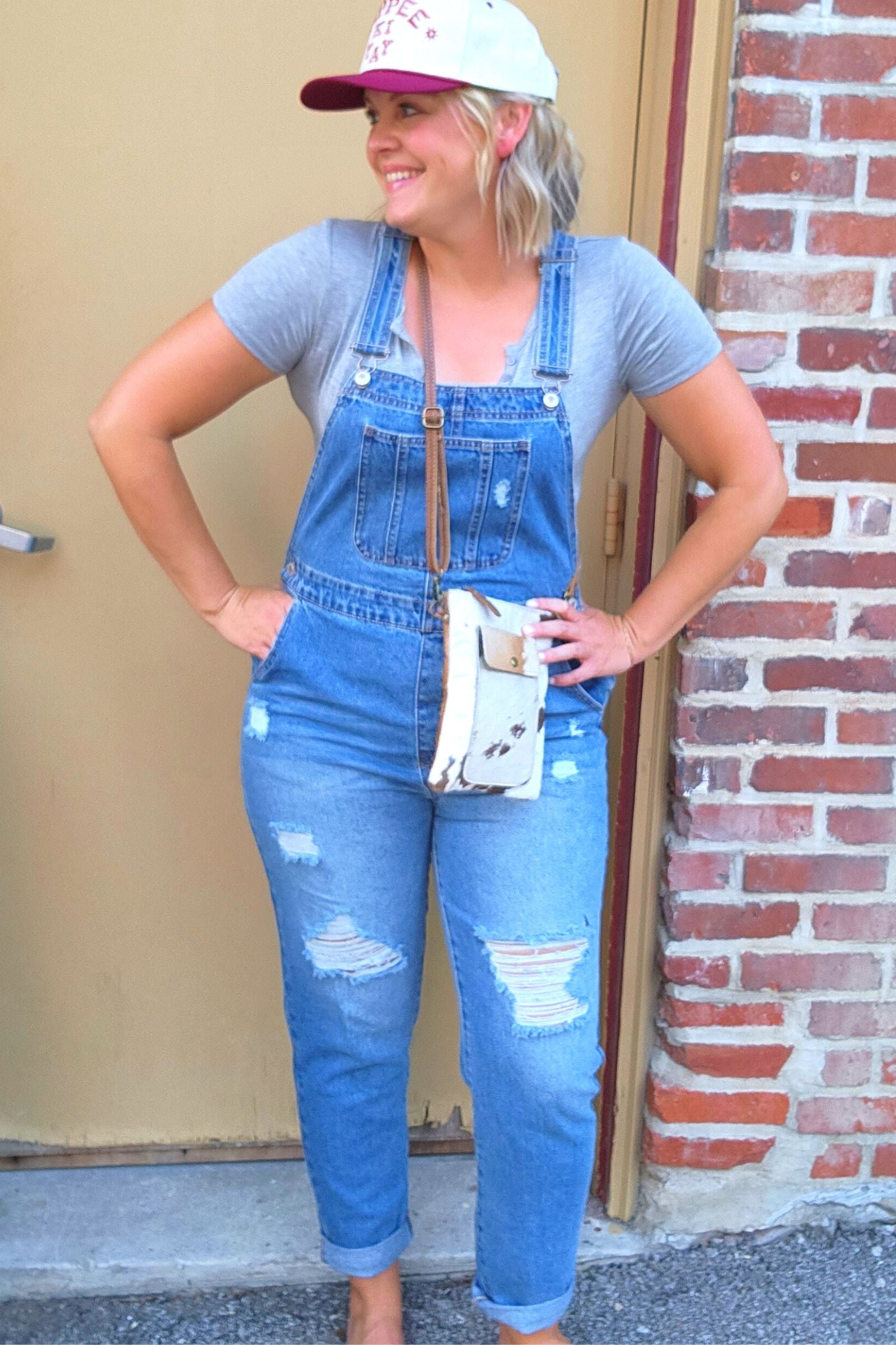 Back to School Distressed Overalls