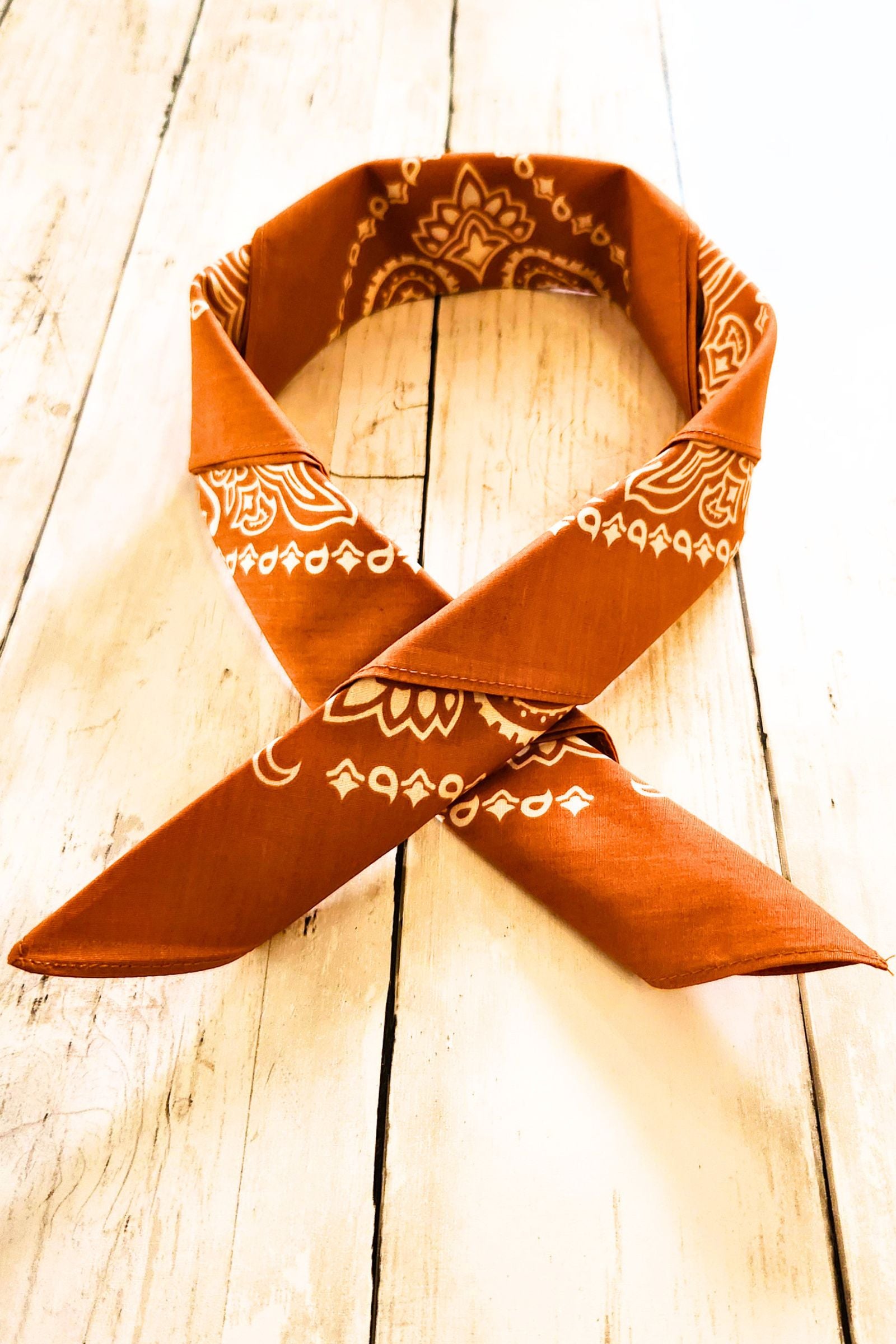 Honey Ginger Paisley Bandana