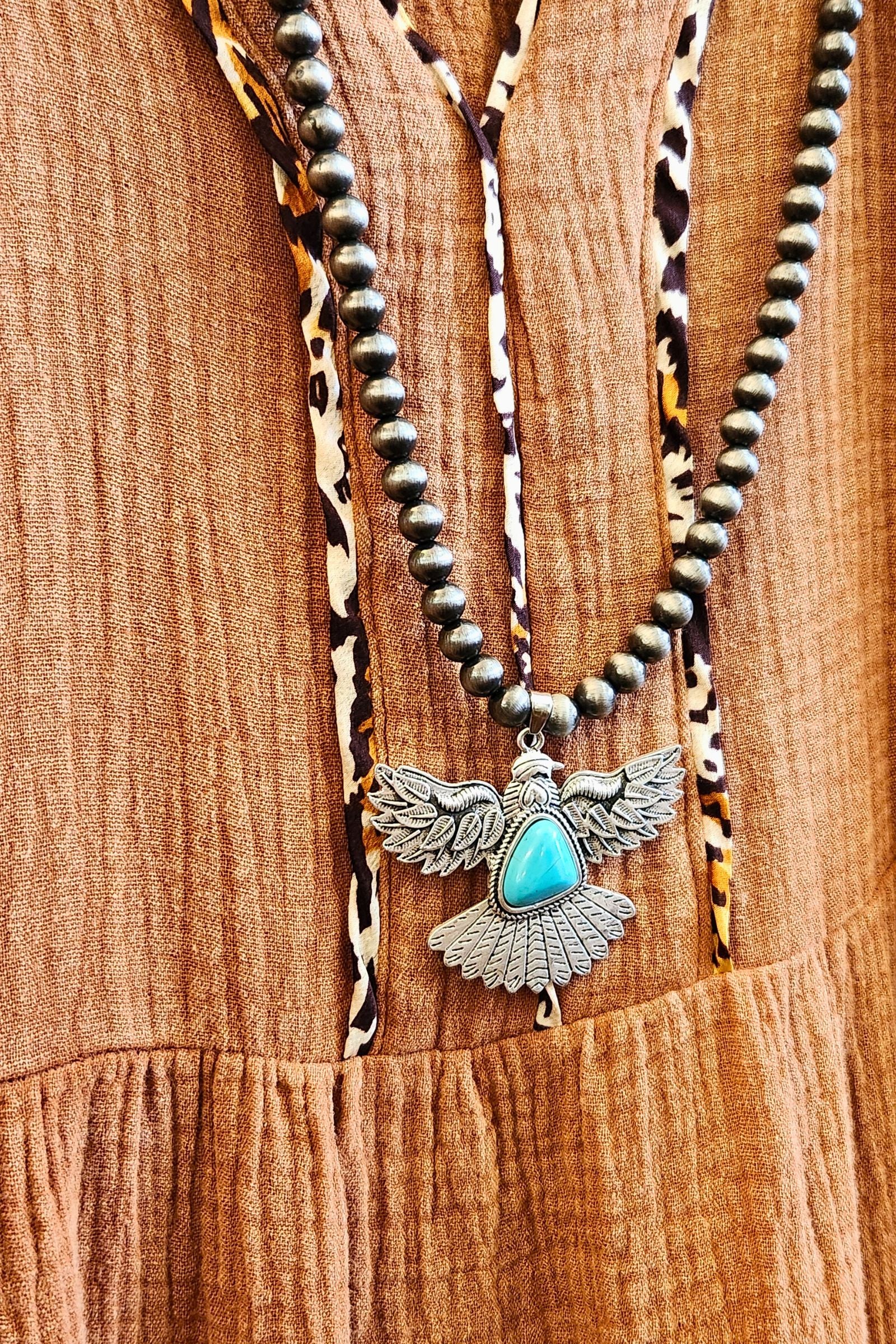 Navajo Pearl Thunderbird Necklace