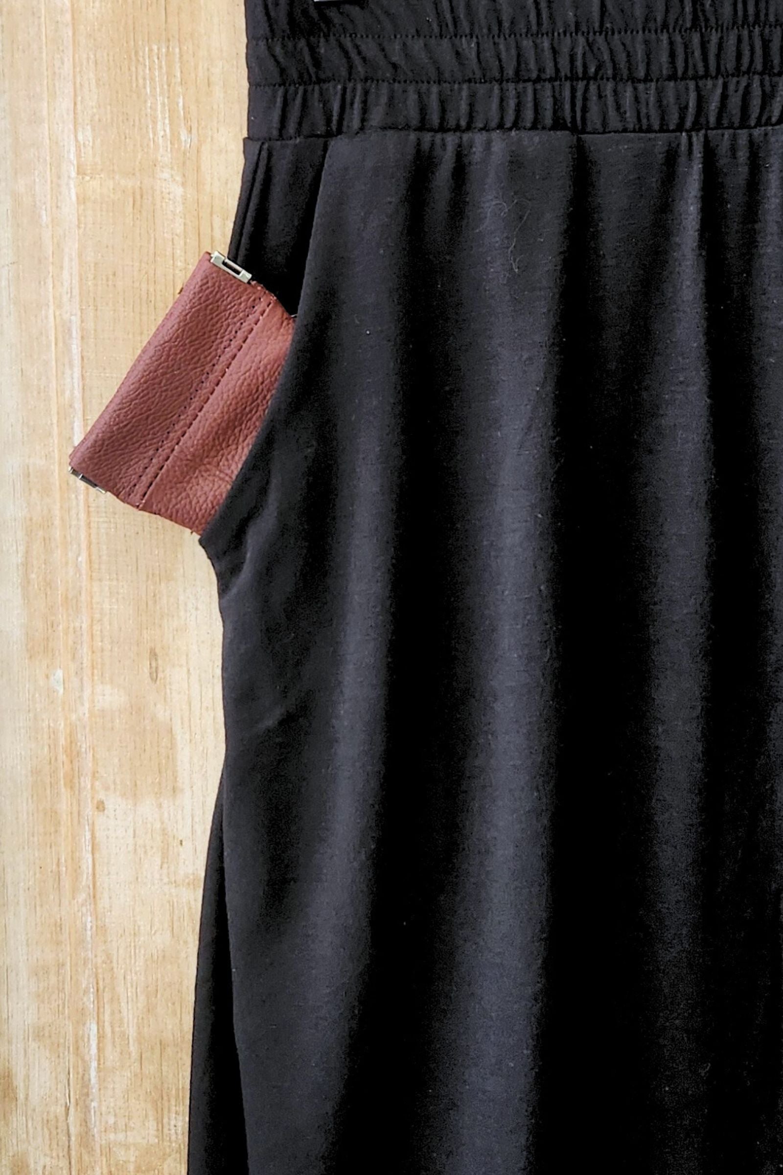 CURVY Black Tulip Hem Skirt