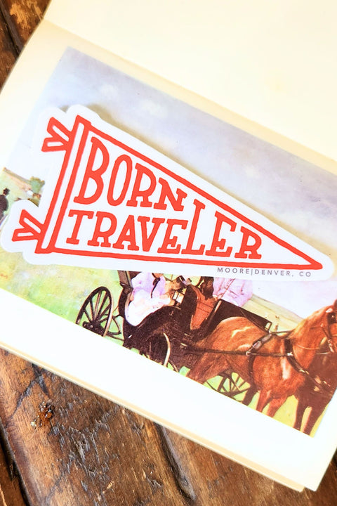 Born Traveler Sticker