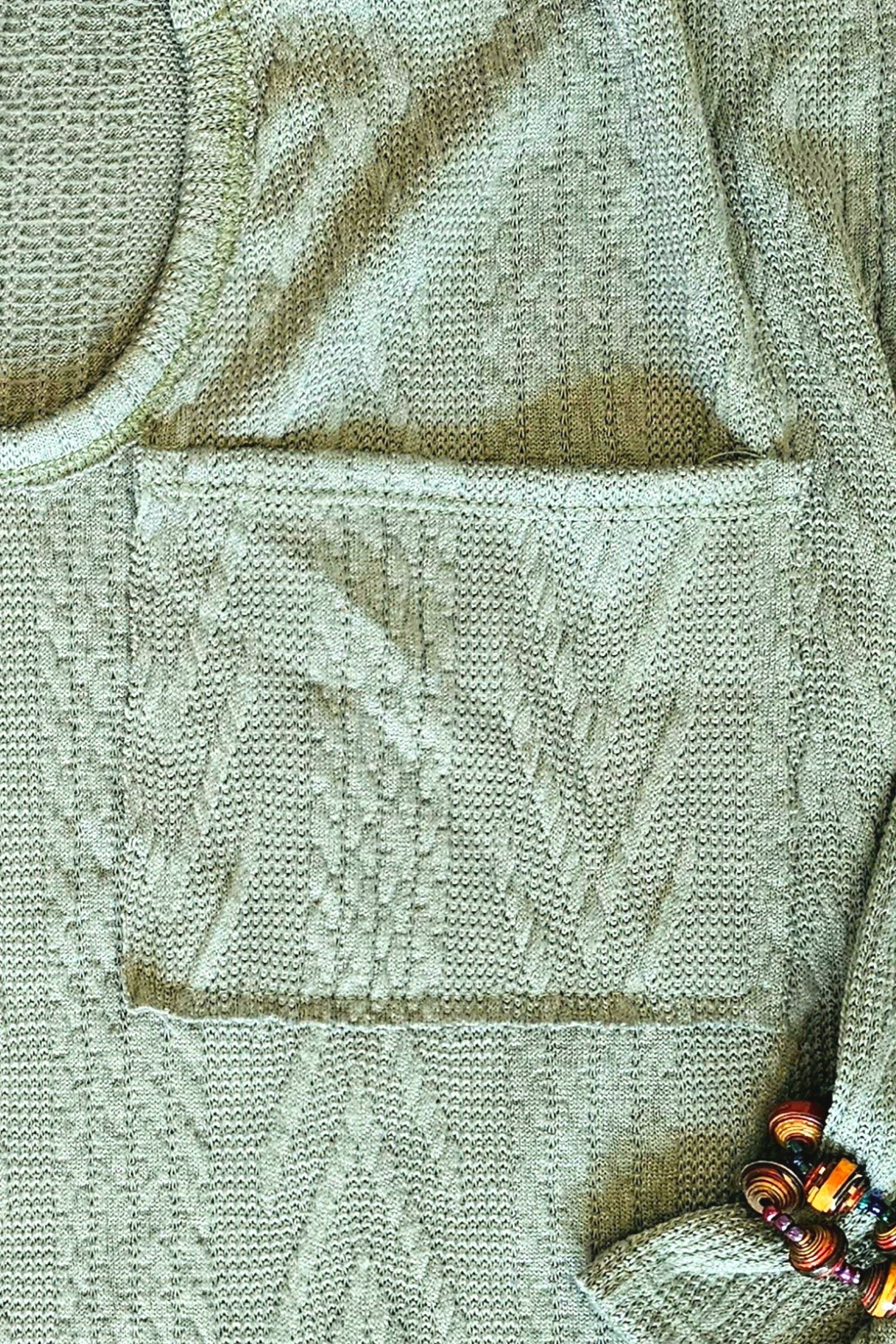 Olive Cable Knit Sweater Top