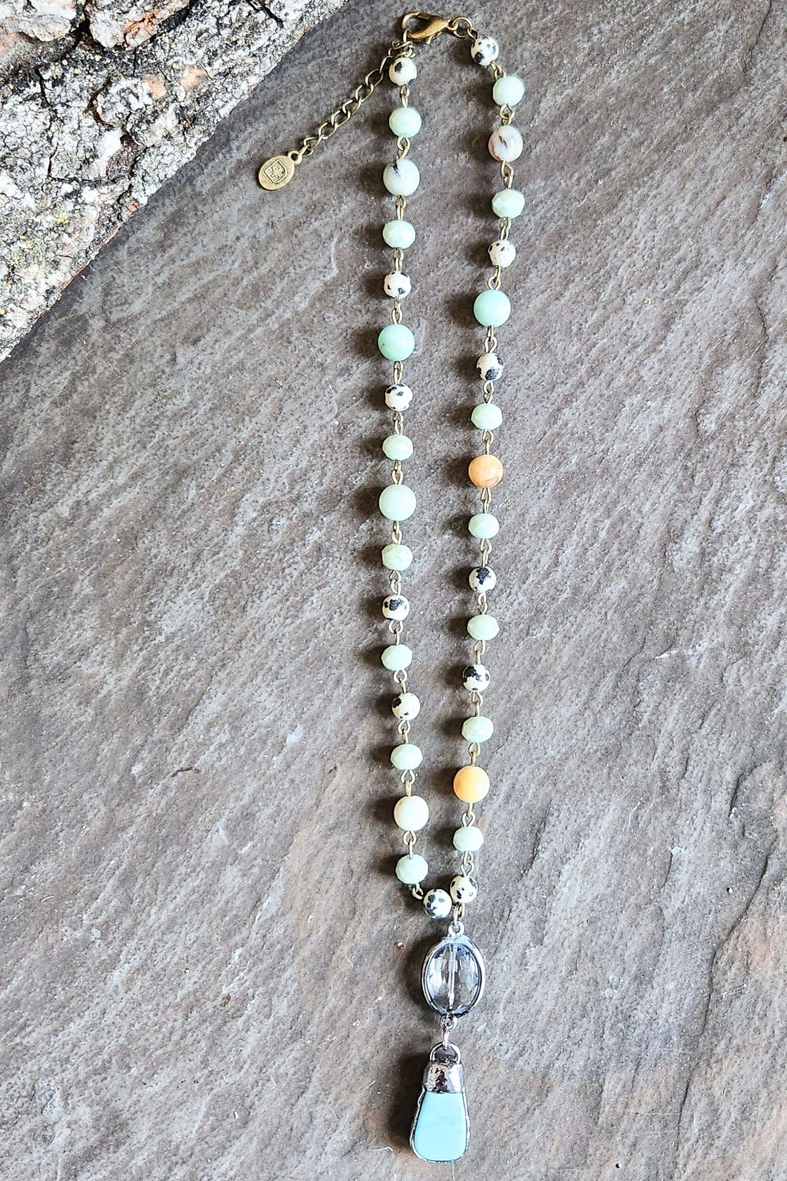 Pica Jade Crystal Stone Necklace