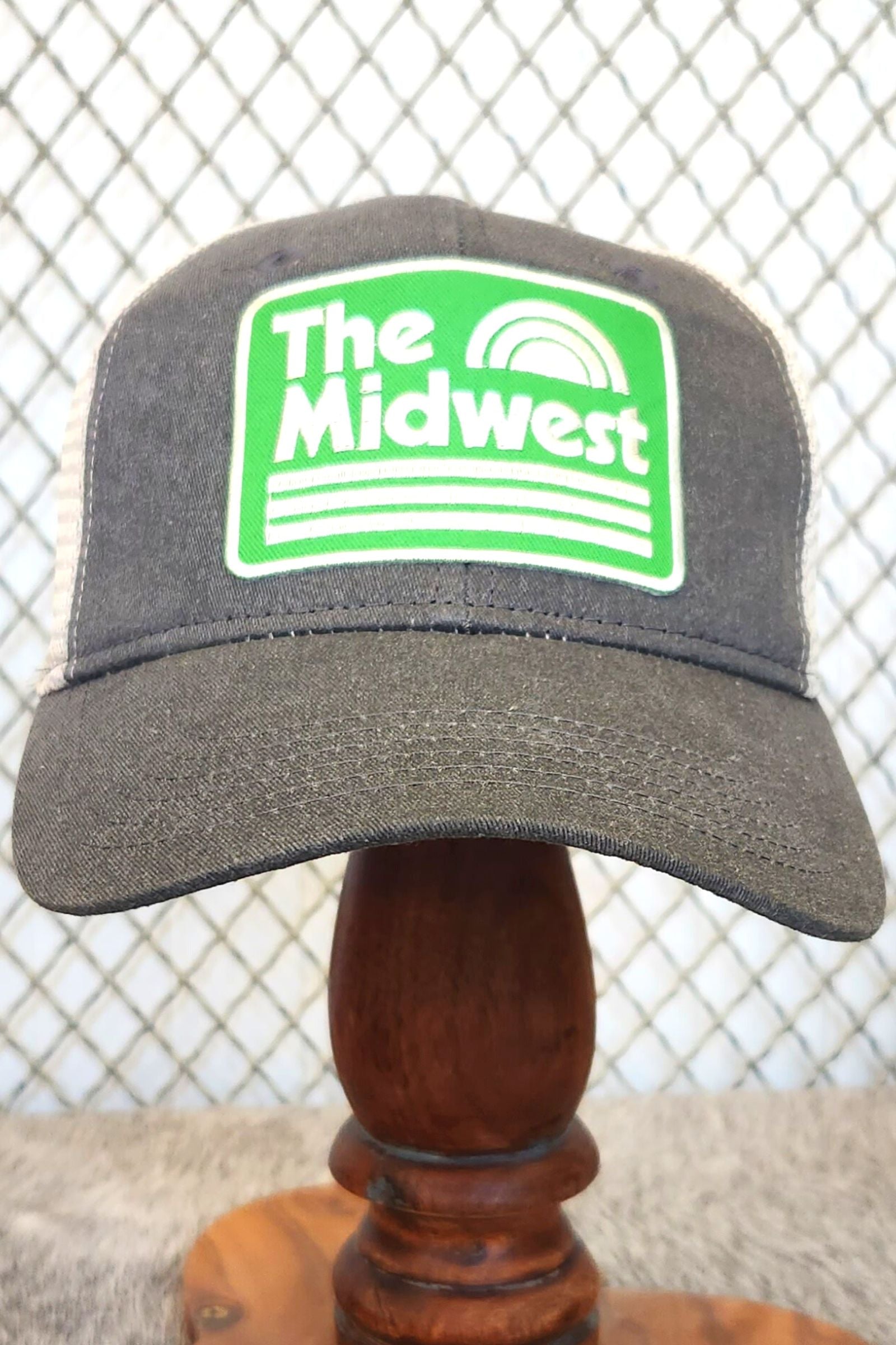Midwest Green & Gray Trucker Snapback Hat