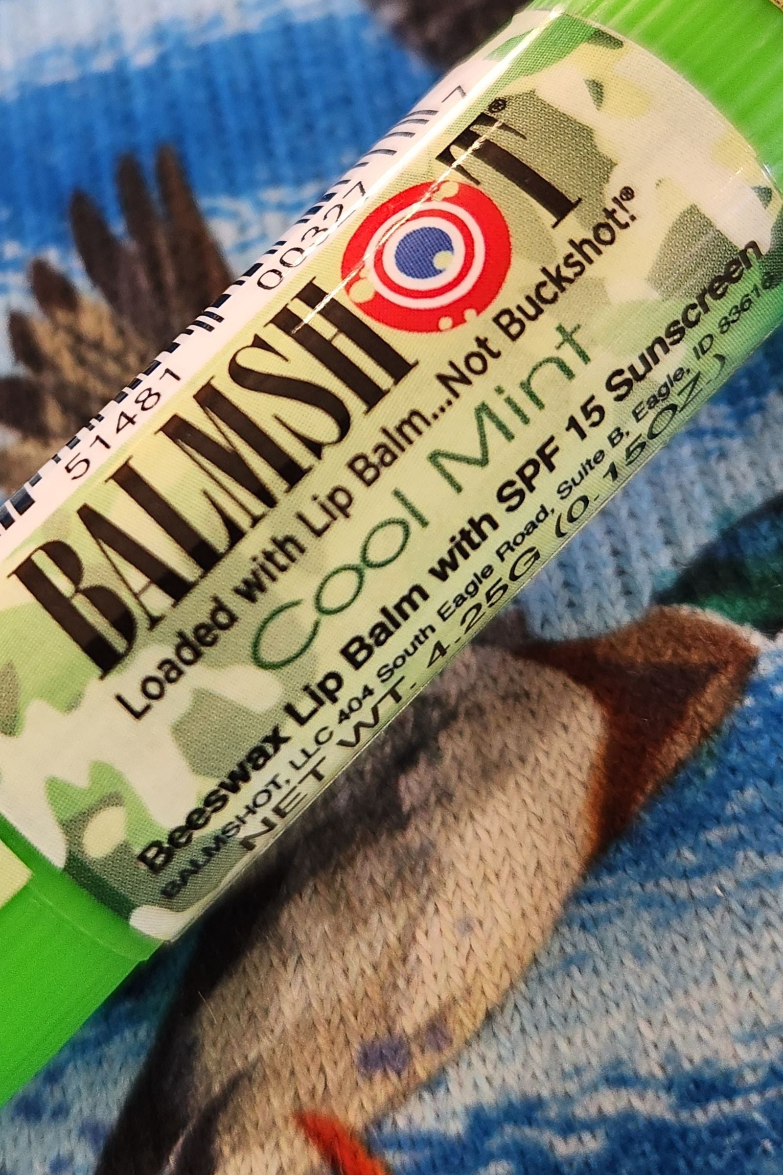 Balmshot Cool Mint Camo Beeswax Lip Balm