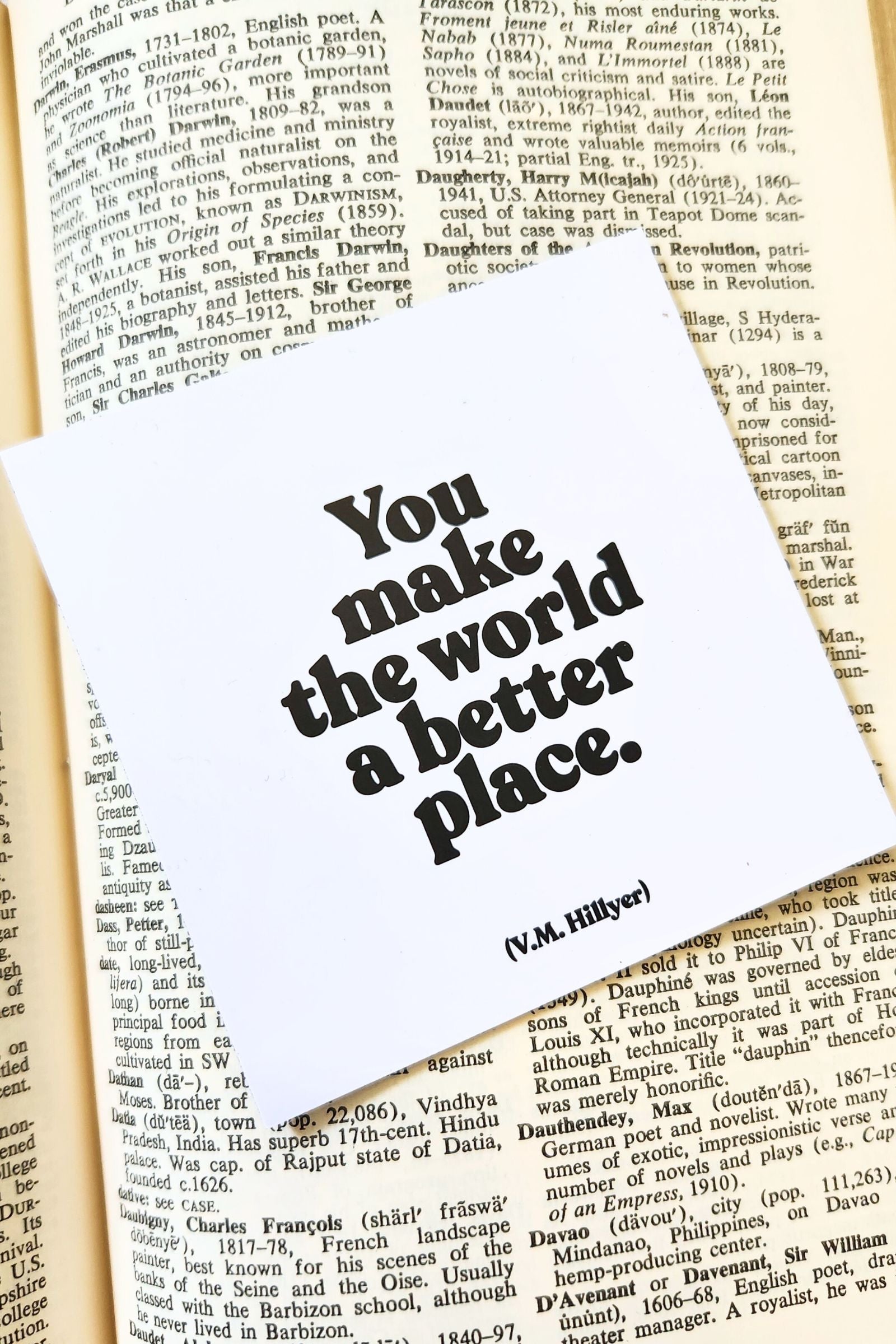 You Make the World a Better Place Inspirational Magnet