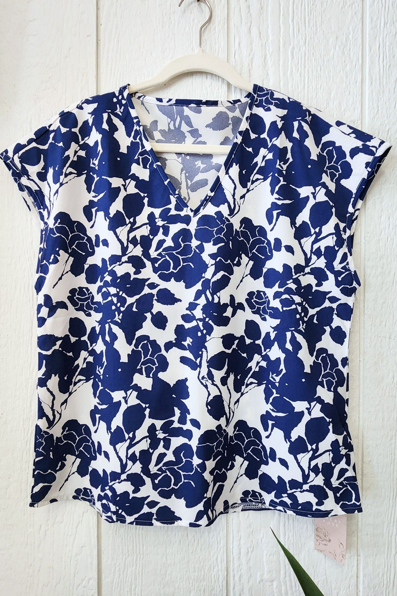 Blue Floral Blouse CH