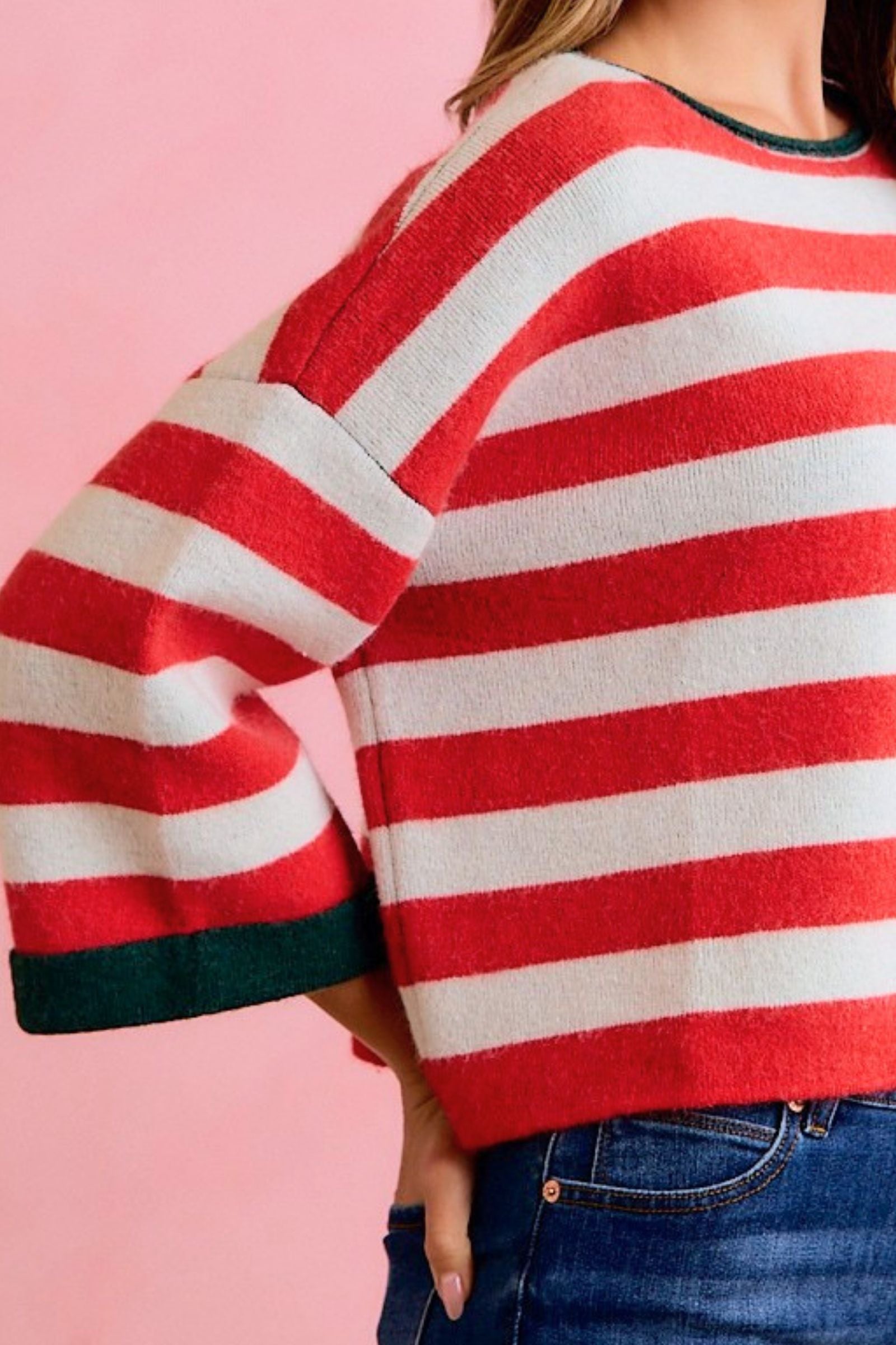 Candy Stripe Reversible Sweater